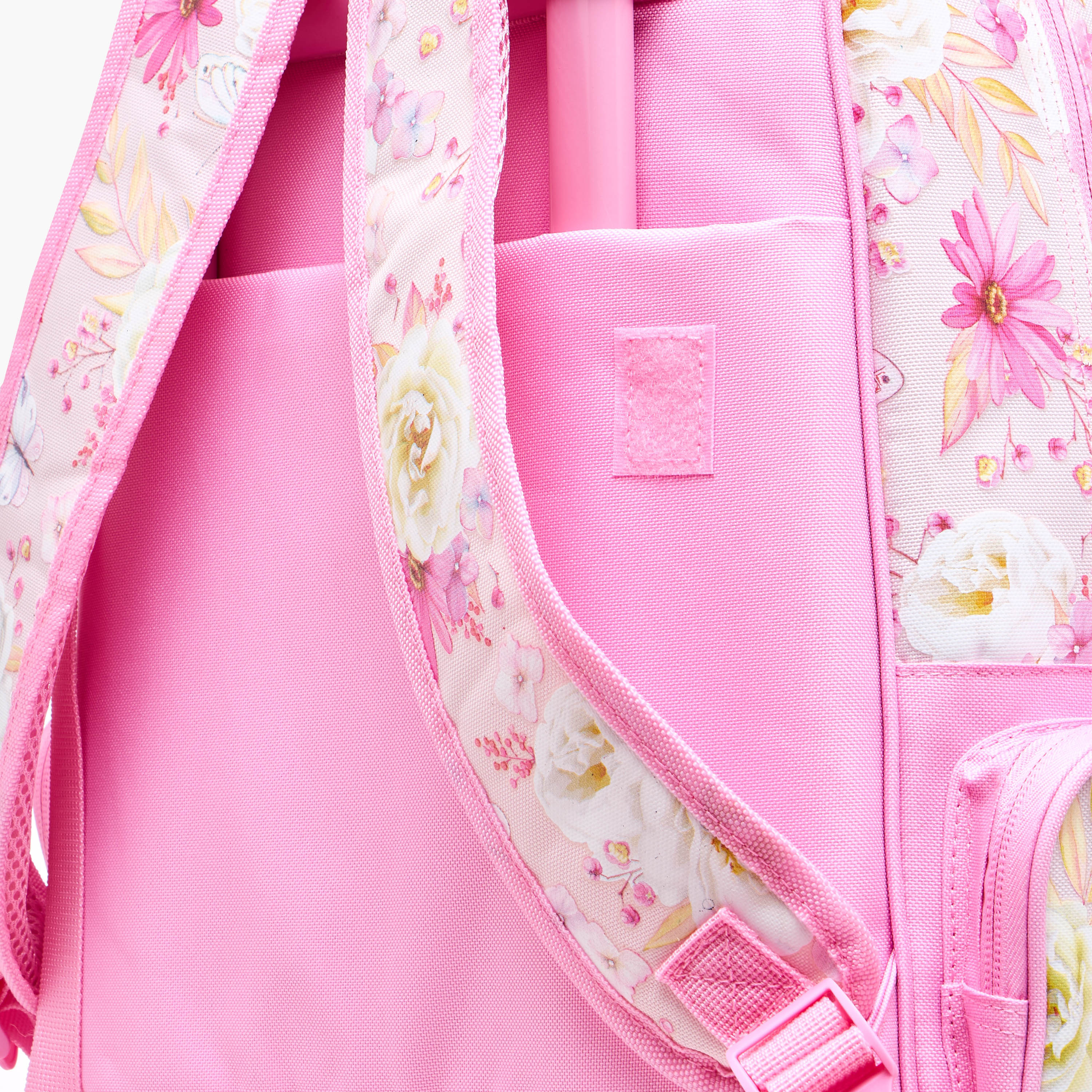 Nova Floral Print Trolley Backpack with Retractable Handle - 18 inches-school-bagsandbackpacks-trolleybags-image-11