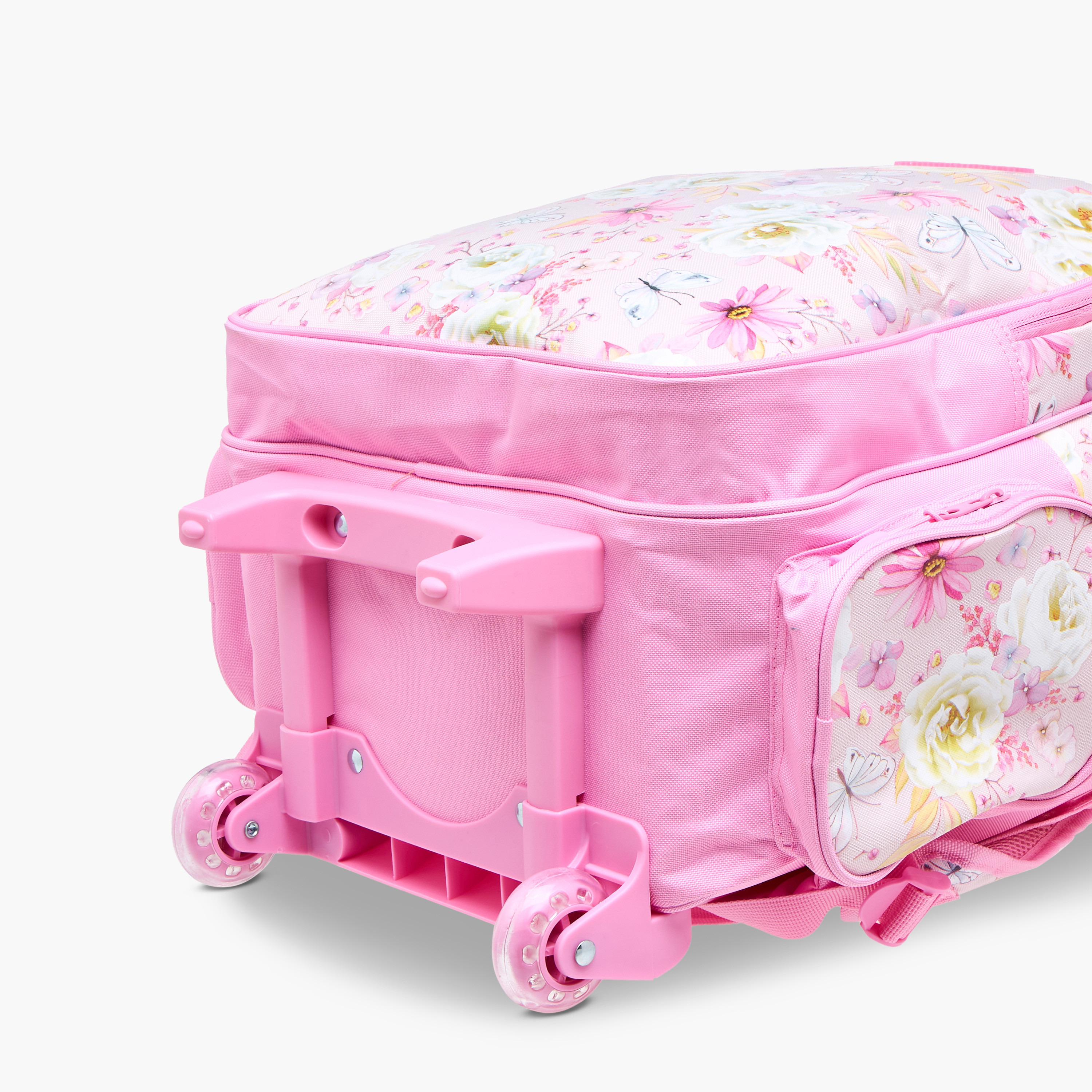 Nova Floral Print Trolley Backpack with Retractable Handle - 18 inches-school-bagsandbackpacks-trolleybags-image-13