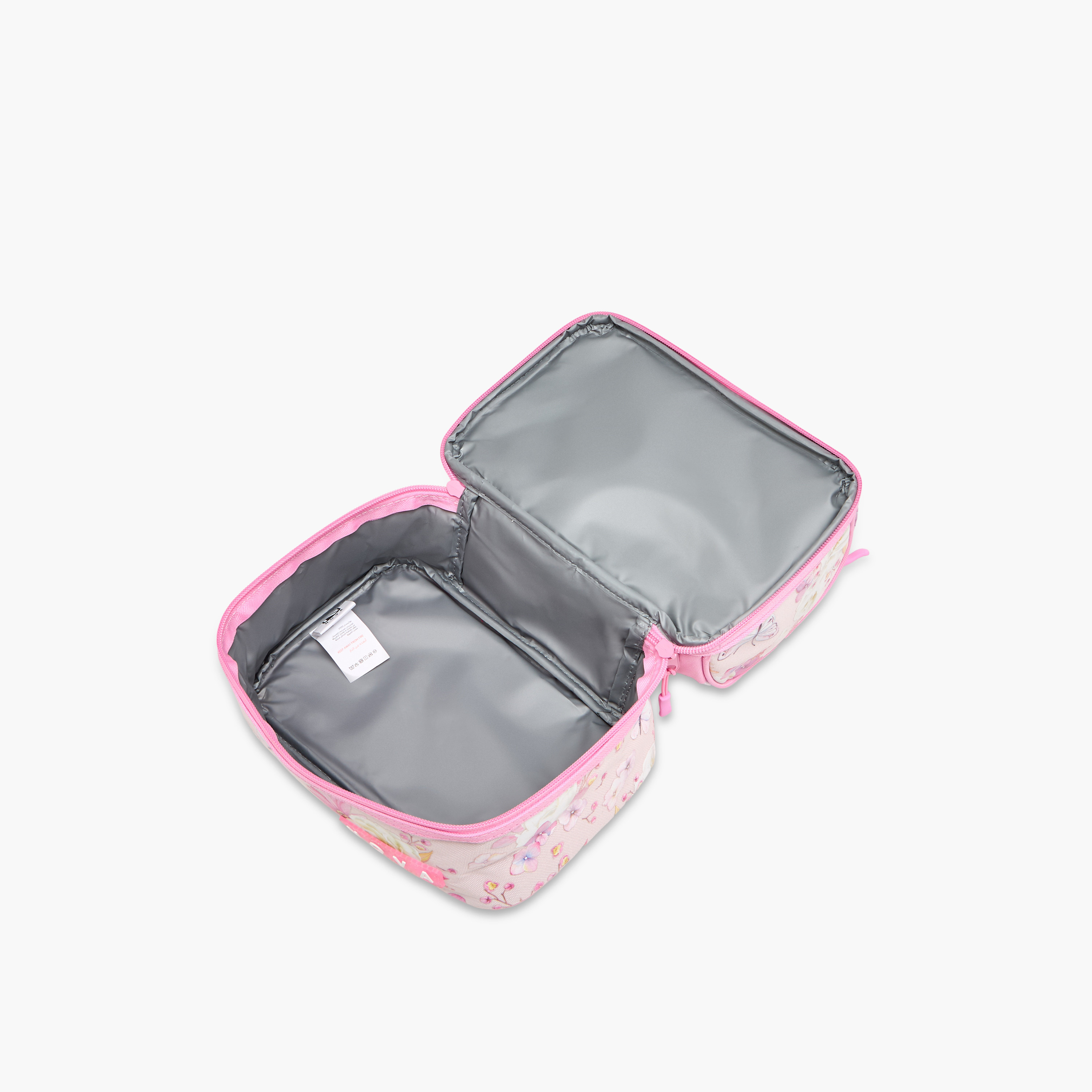 Nova Floral Print Double Layer Lunch Bag with Zip Closure-school-lunchessentials-lunchbags-image-6