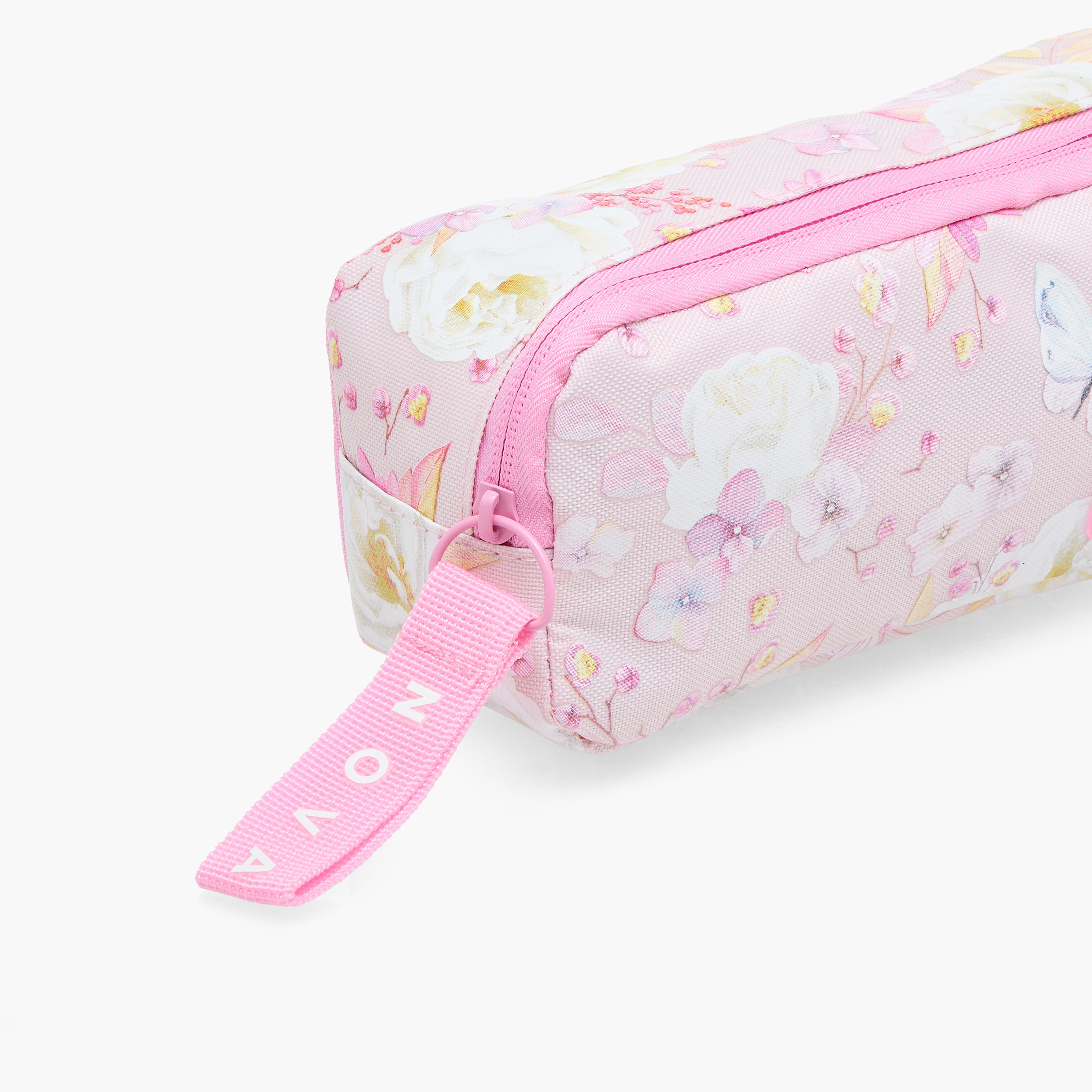 Floral Print Pencil Pouch with Zip Closure-school-stationery-pencilcases-image-5