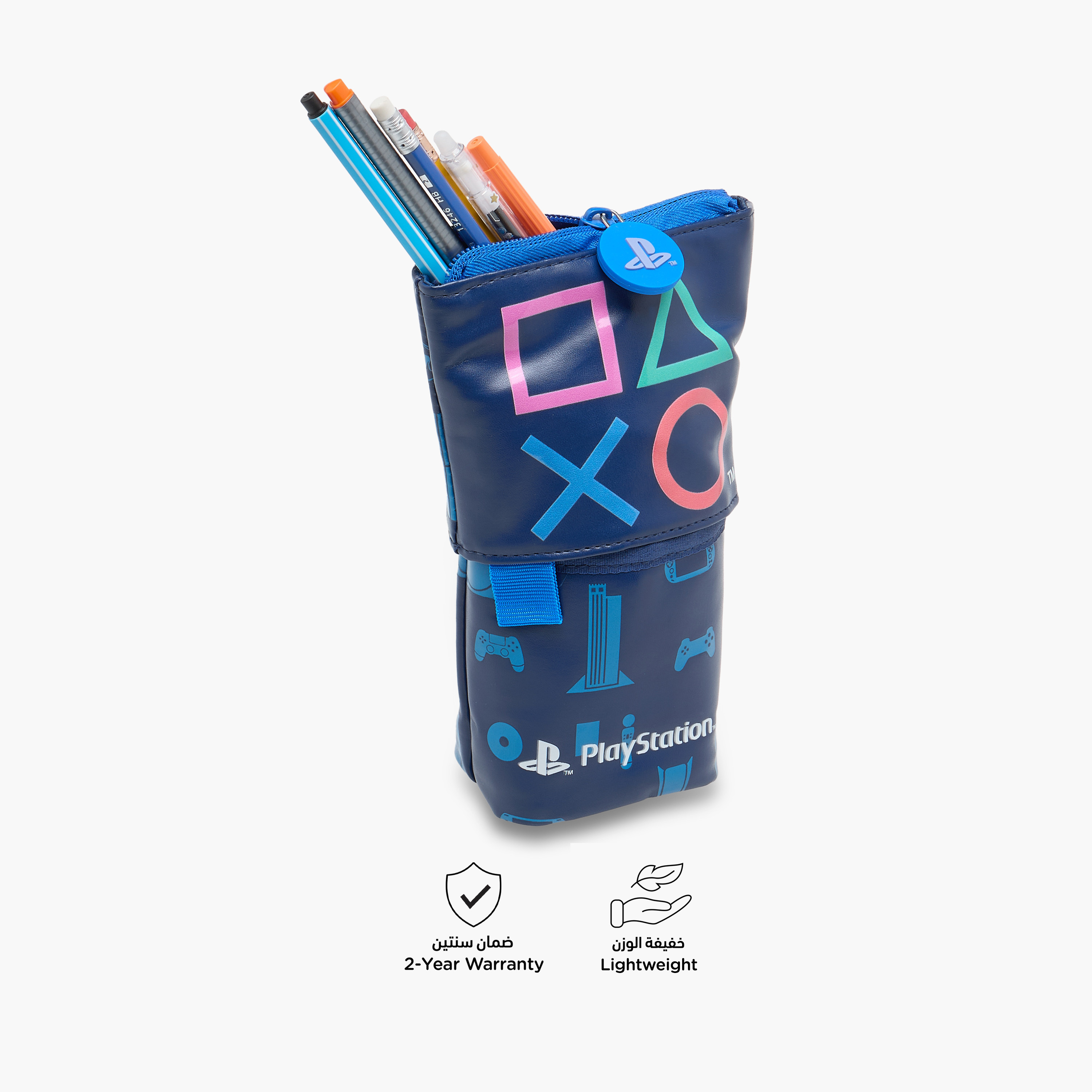 Sony Pictures Playstation Print Pop-Up Pencil Case with Zip Closure-school-stationery-pencilcases-image-4