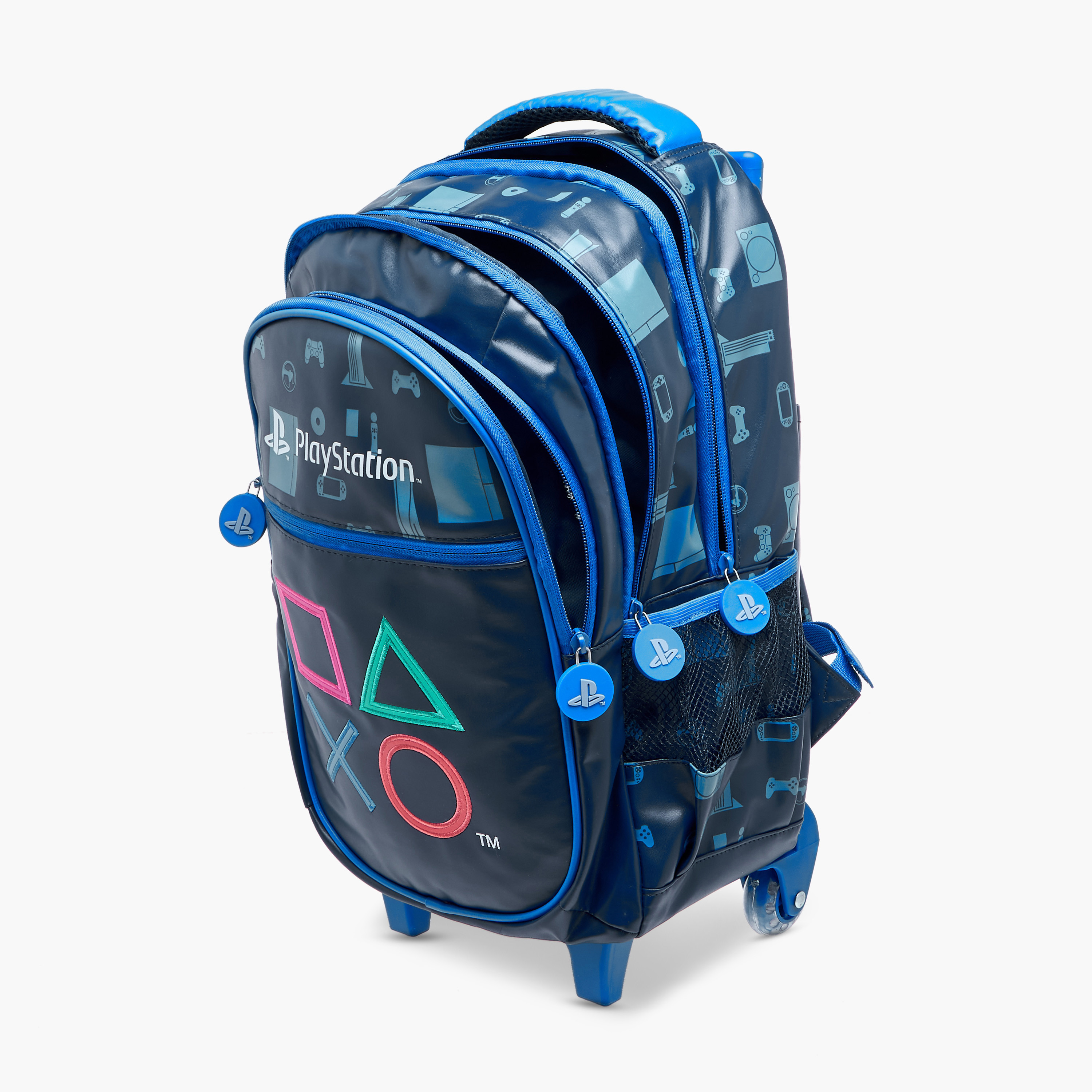 Sony Pictures Playstation Print Trolley Backpack with Retractable Handle - 16 inches-school-bagsandbackpacks-trolleybags-image-17