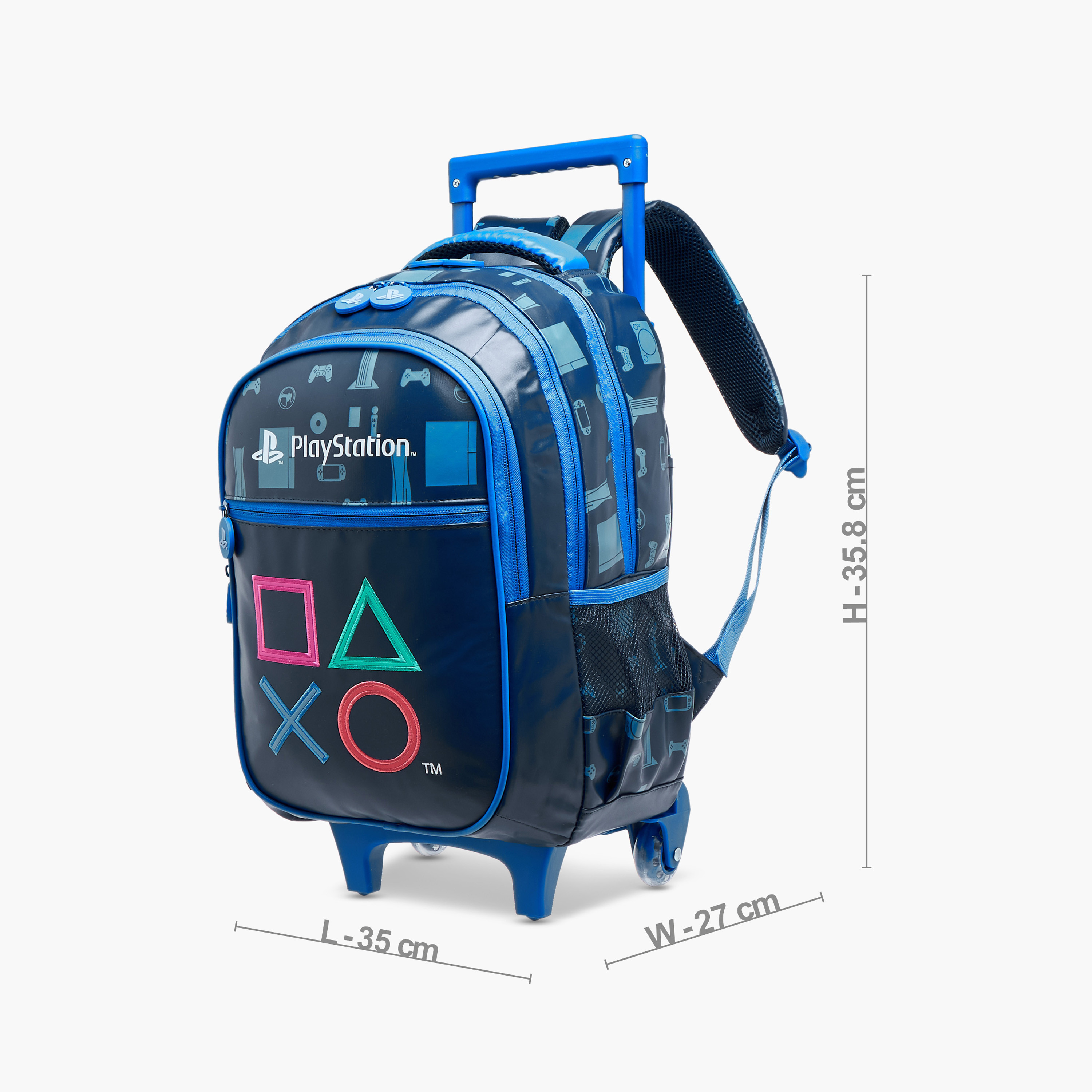 شنطة ظهر ترولي بطبعات سوني بيكتشرز بلايستيشن مع مقبض قابل للسحب - 16 بوصة-school-bagsandbackpacks-trolleybags-image-7