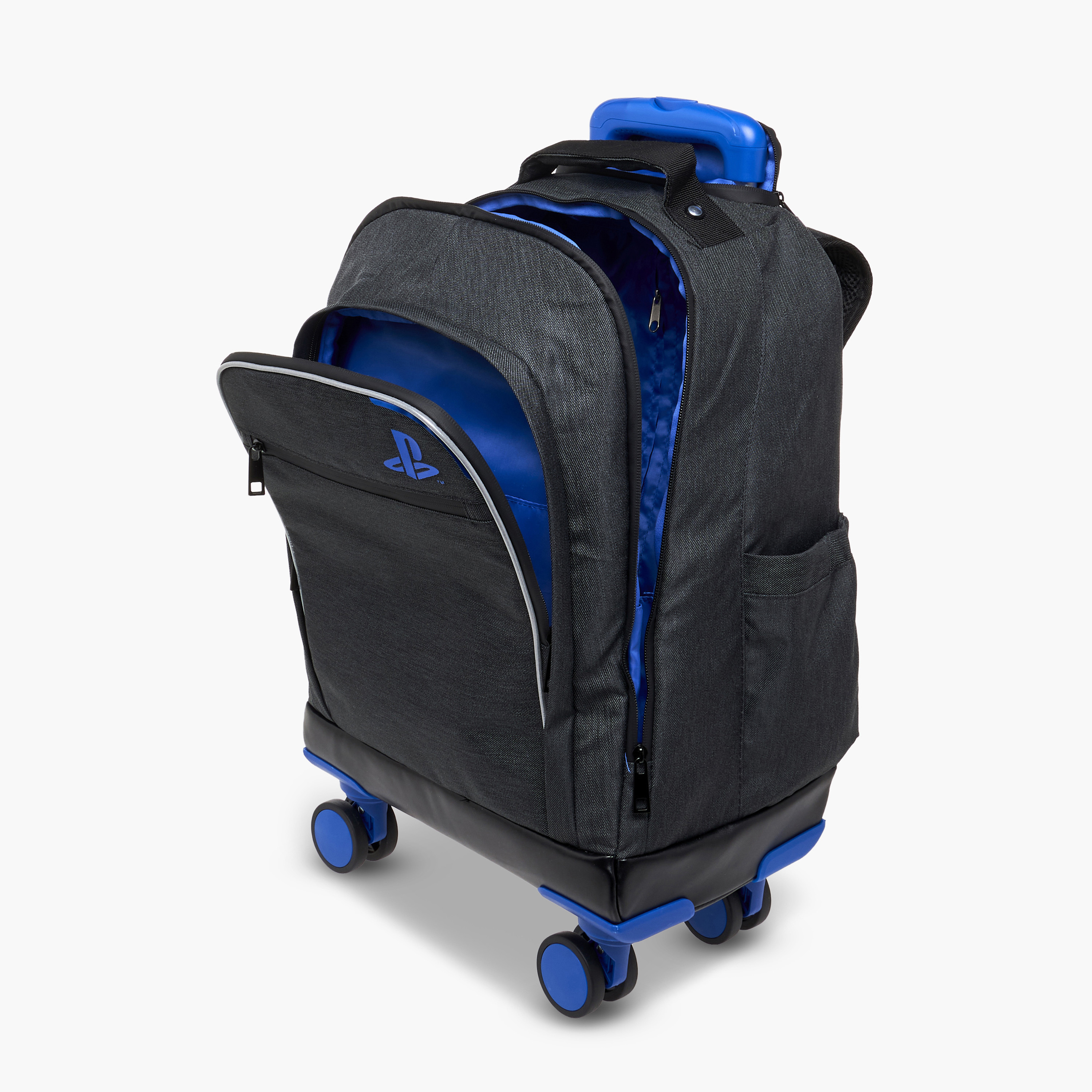 Sony Pictures Solid Trolley Backpack with Retractable Handle - 18 inches-school-bagsandbackpacks-trolleybags-image-14