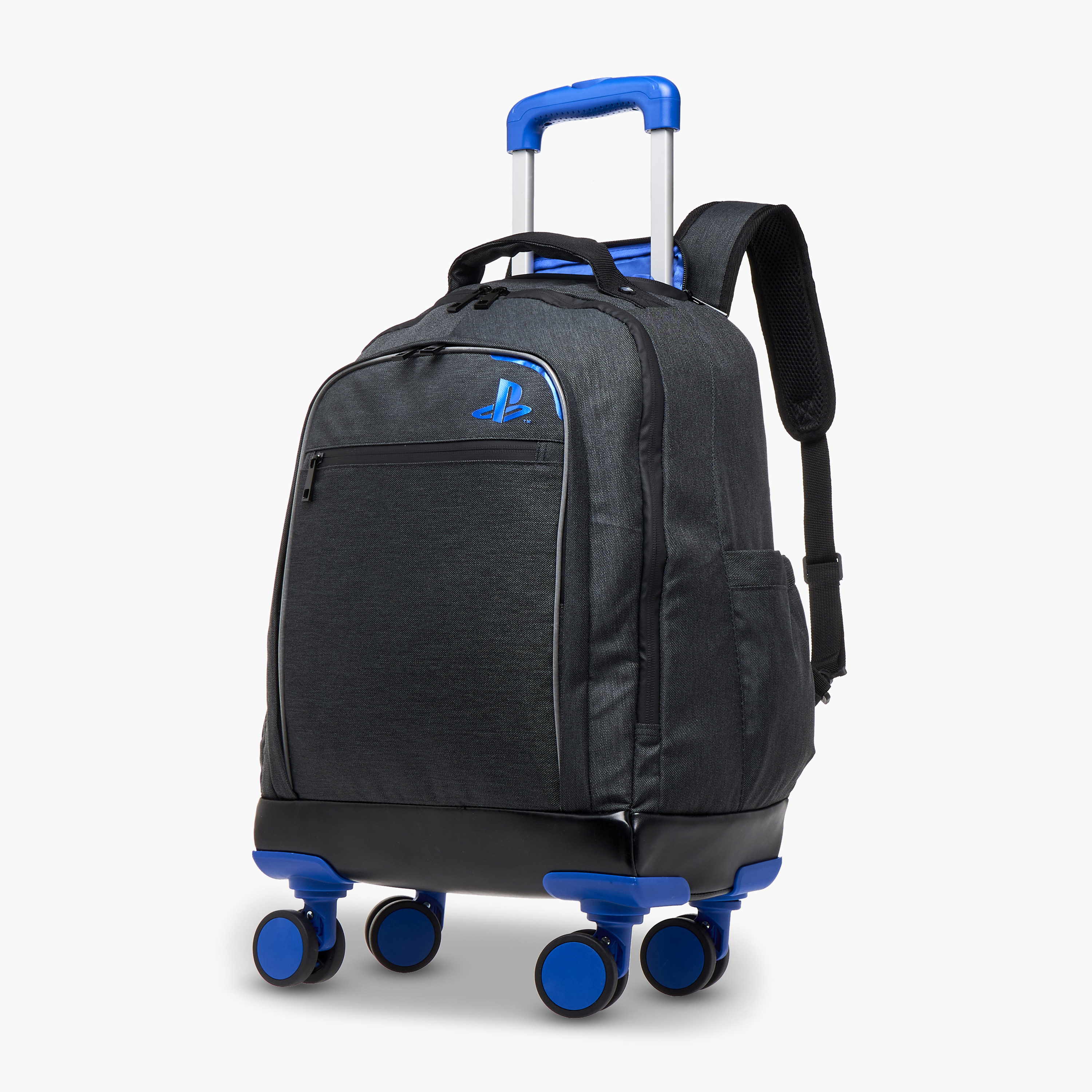 Sony Pictures Solid Trolley Backpack with Retractable Handle - 18 inches-school-bagsandbackpacks-trolleybags-image-4