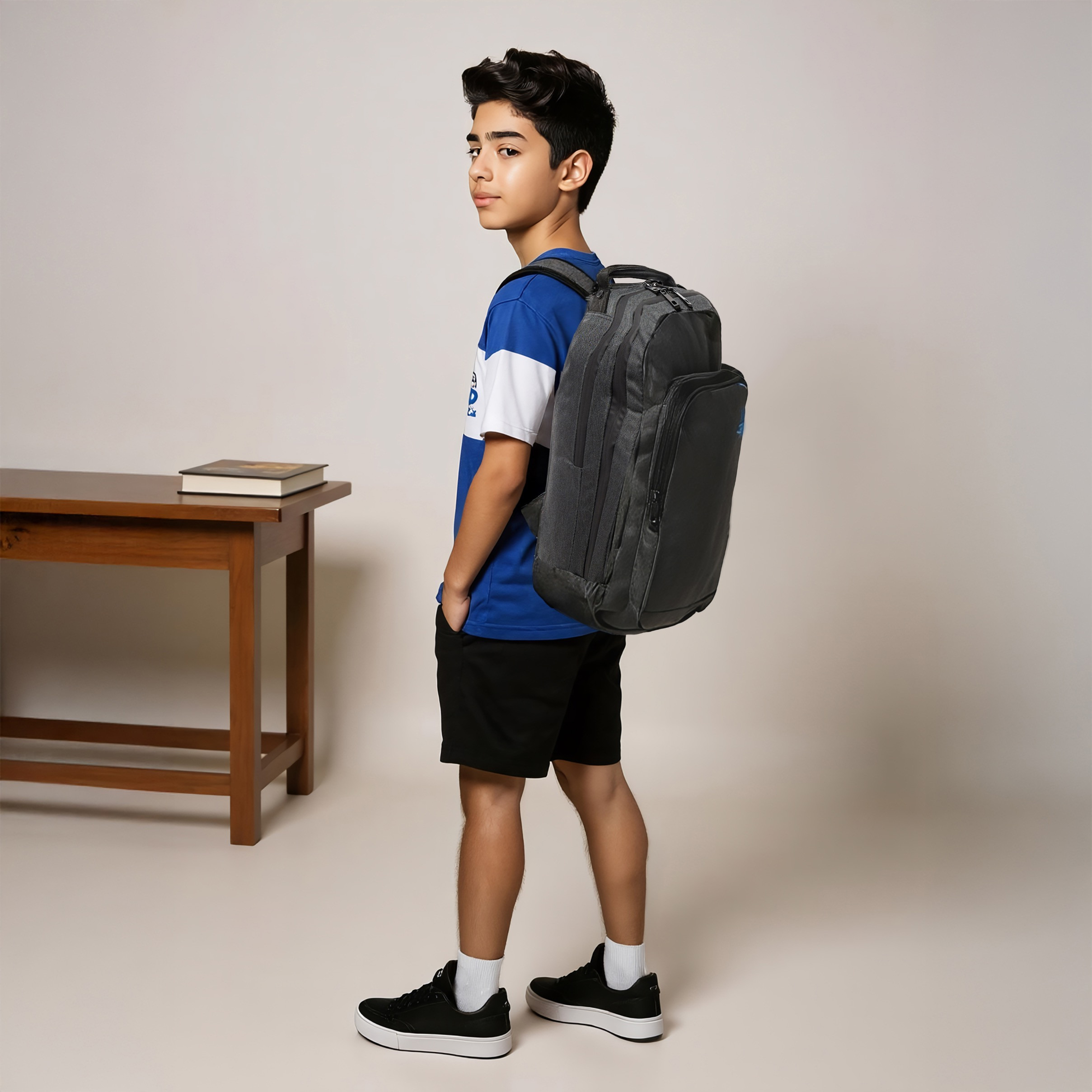 Sony Pictures Playstation Embroidered Backpack with Adjustable Straps and Zip Closure - 17 inches-school-bagsandbackpacks-backpacks-image-2