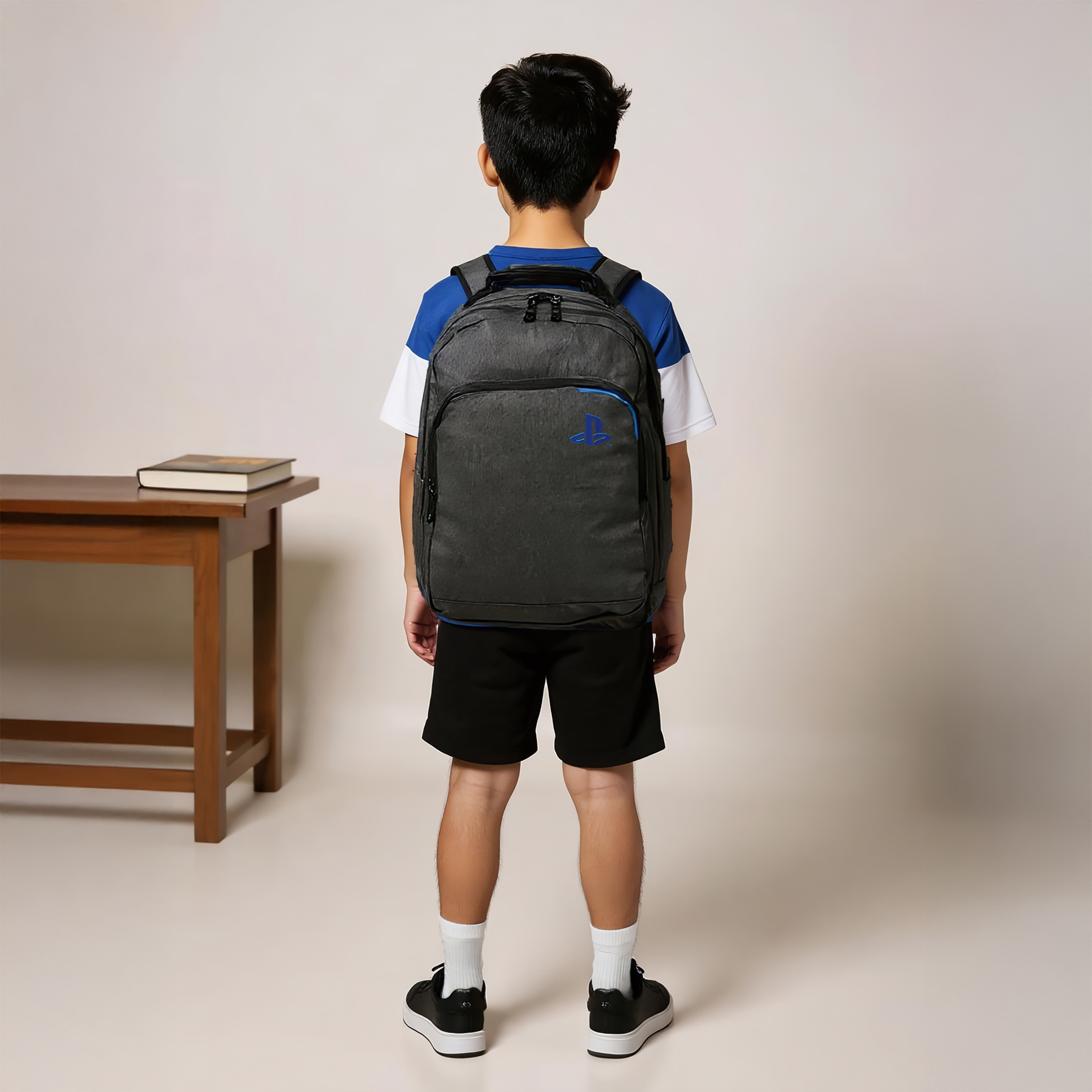 Sony Pictures Playstation Embroidered Backpack with Adjustable Straps and Zip Closure - 17 inches-school-bagsandbackpacks-backpacks-image-3