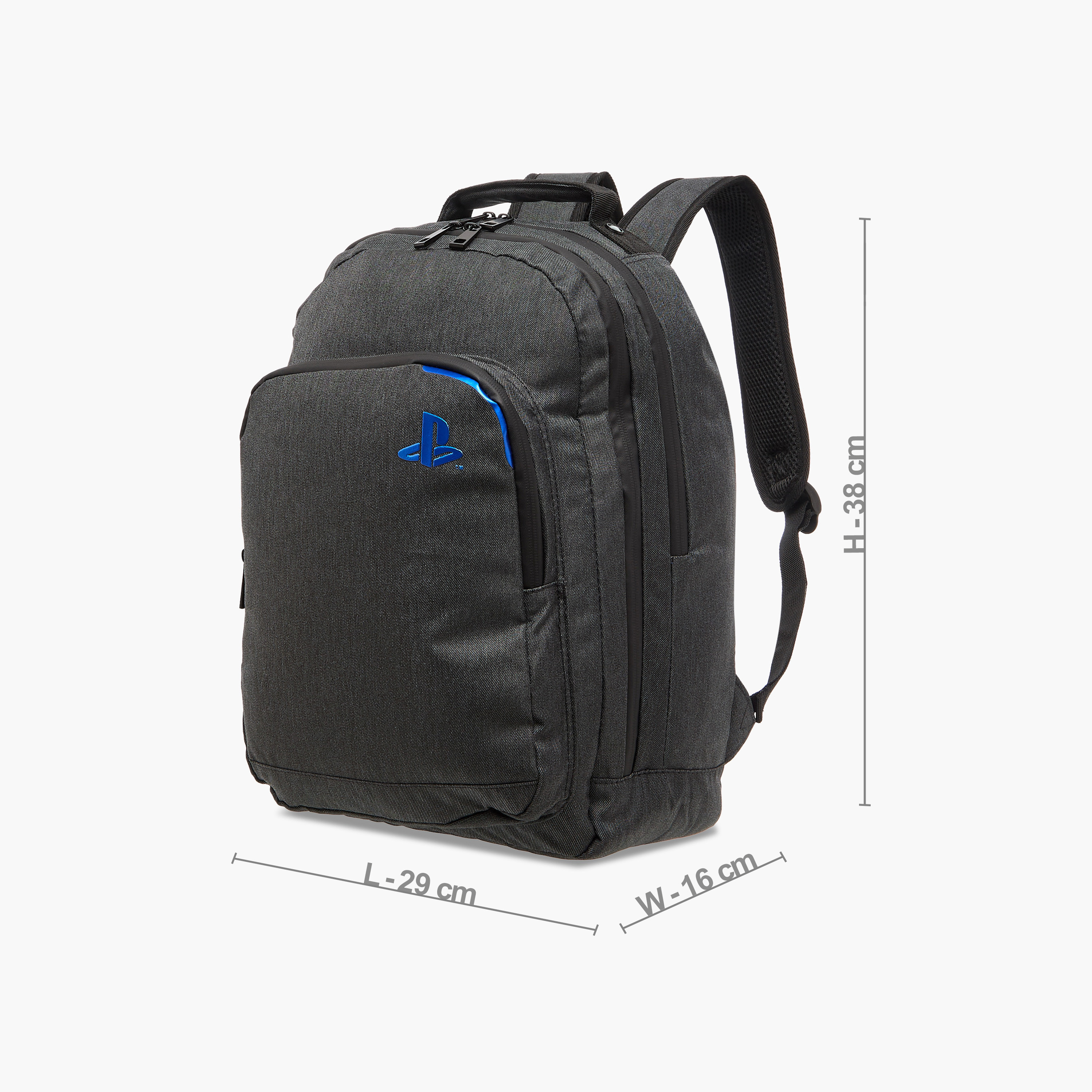 Sony Pictures Playstation Embroidered Backpack with Adjustable Straps and Zip Closure - 17 inches-school-bagsandbackpacks-backpacks-image-4