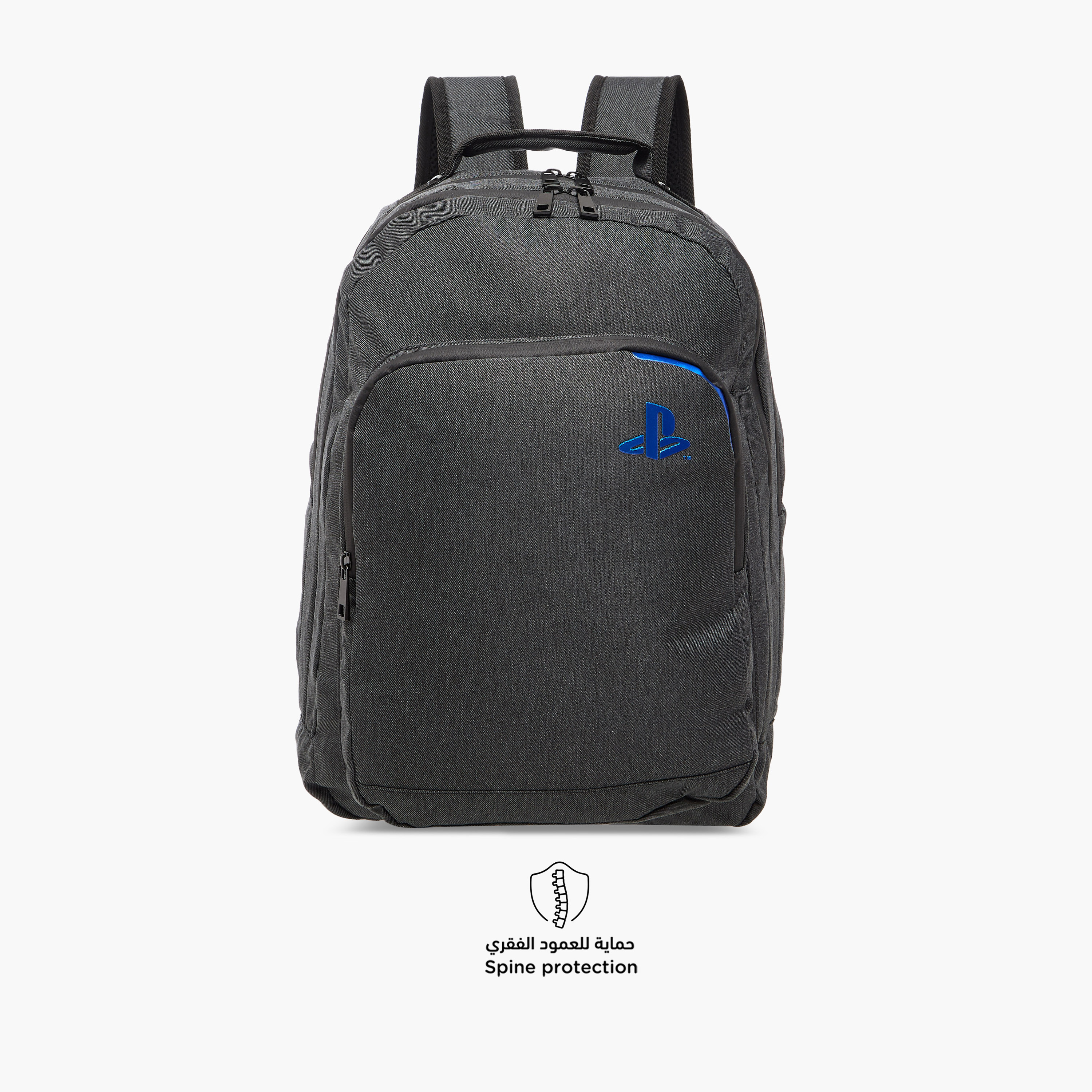 Sony Pictures Playstation Embroidered Backpack with Adjustable Straps and Zip Closure - 17 inches-school-bagsandbackpacks-backpacks-image-6
