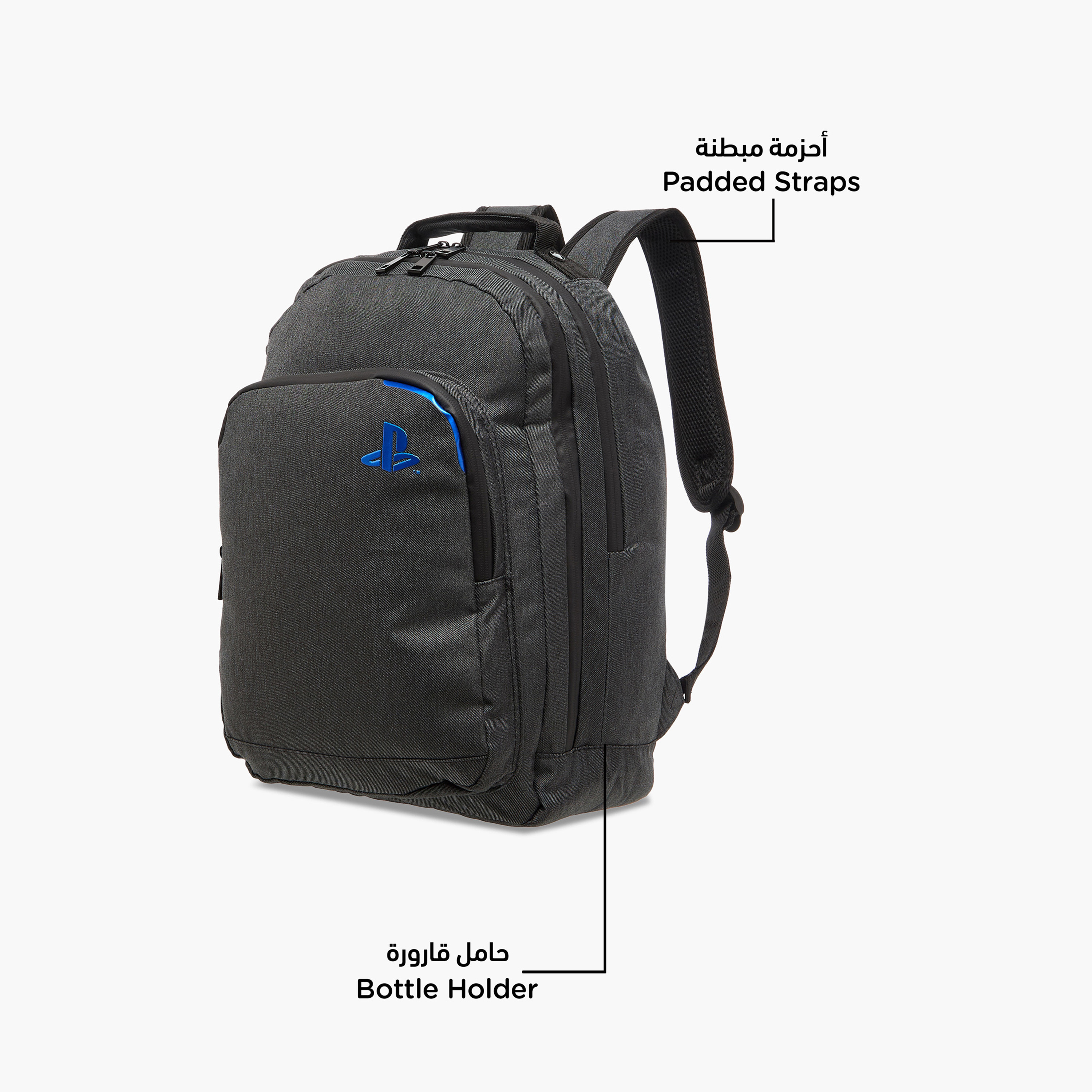 Sony Pictures Playstation Embroidered Backpack with Adjustable Straps and Zip Closure - 17 inches-school-bagsandbackpacks-backpacks-image-8