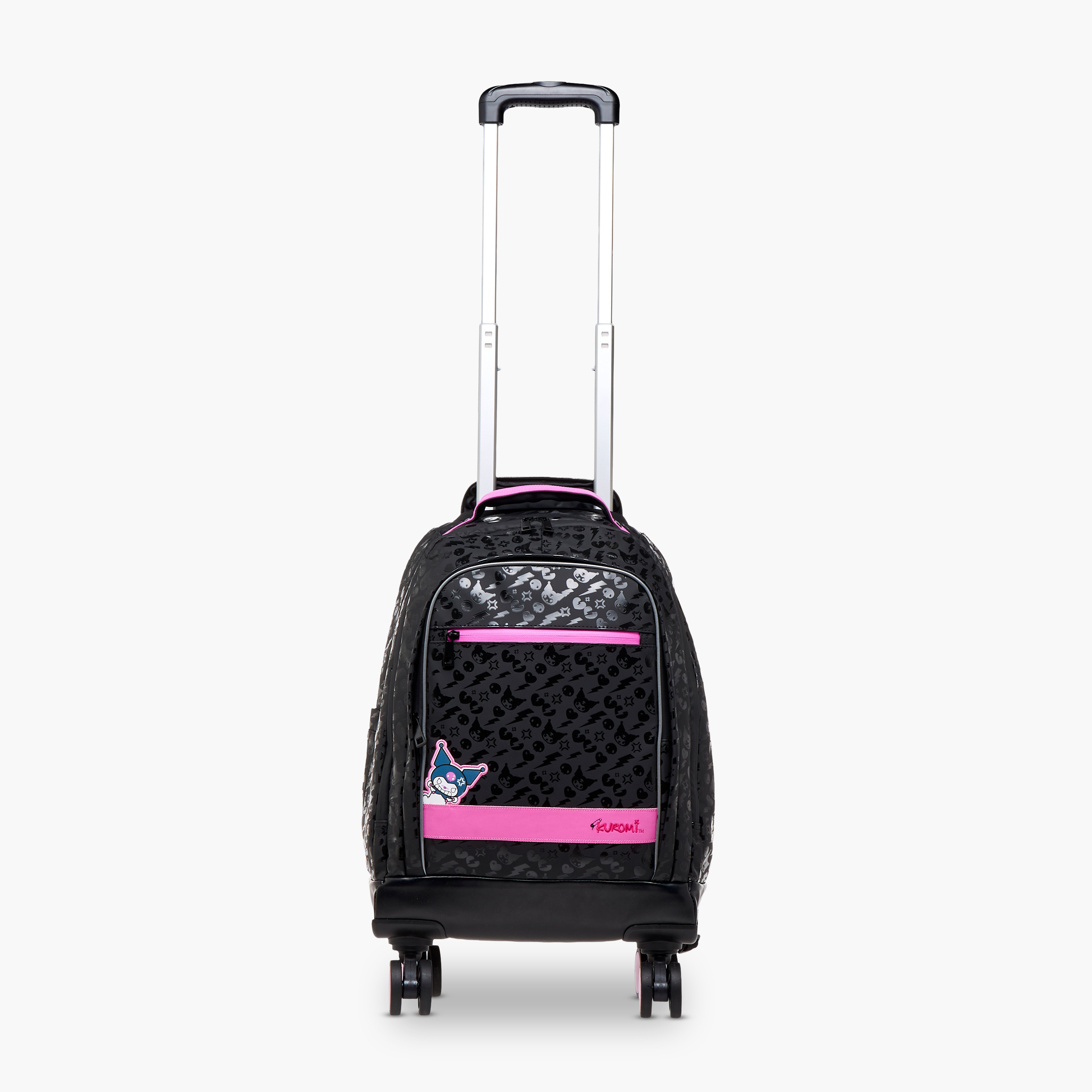 شنطة ظهر ترولي بطبعات كورومي ومقبض قابل للسحب - 18 بوصة-school-bagsandbackpacks-trolleybags-image-8