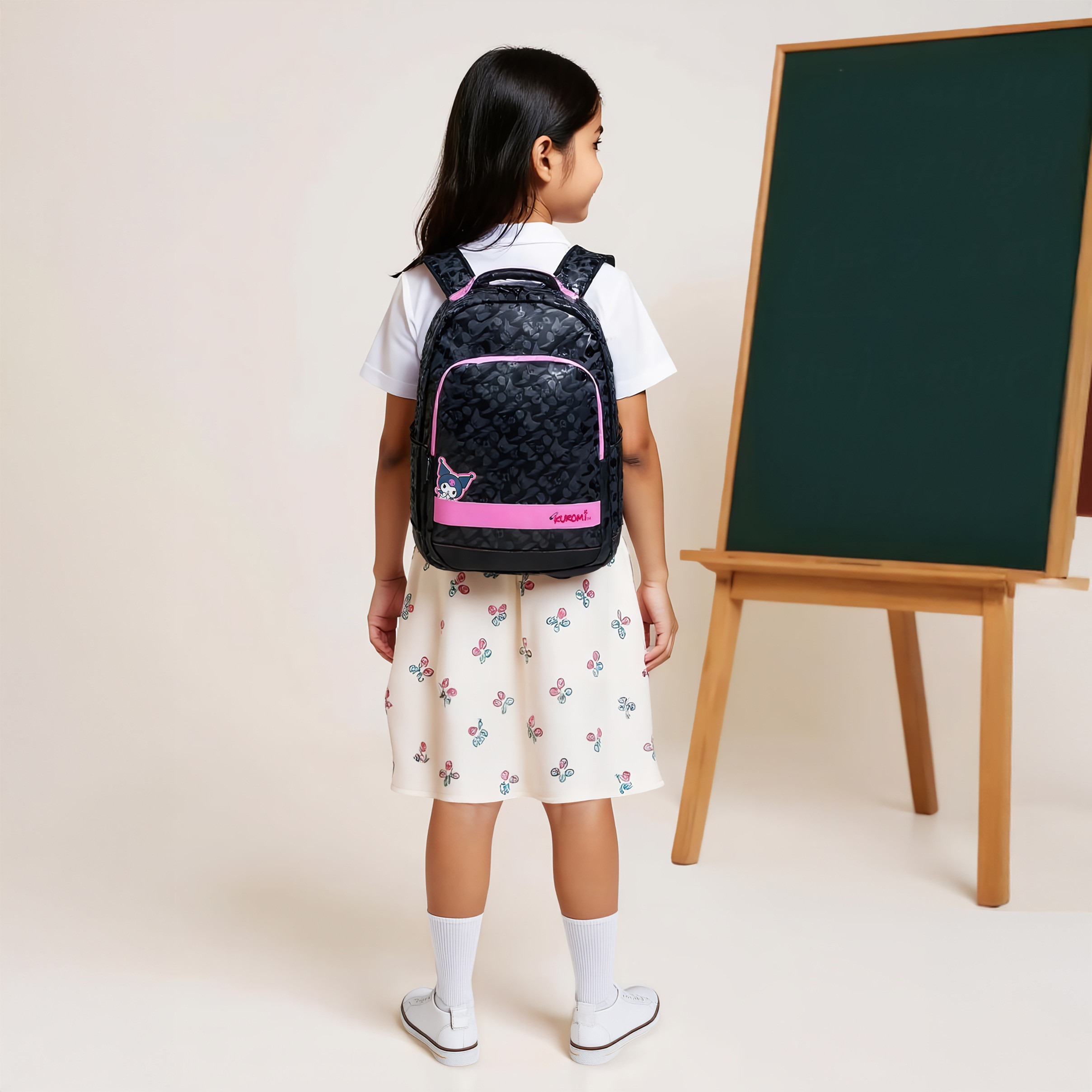 Kuromi Printed Backpack with Adjustable Straps and Zip Closure - 17 inches-school-bagsandbackpacks-backpacks-image-3