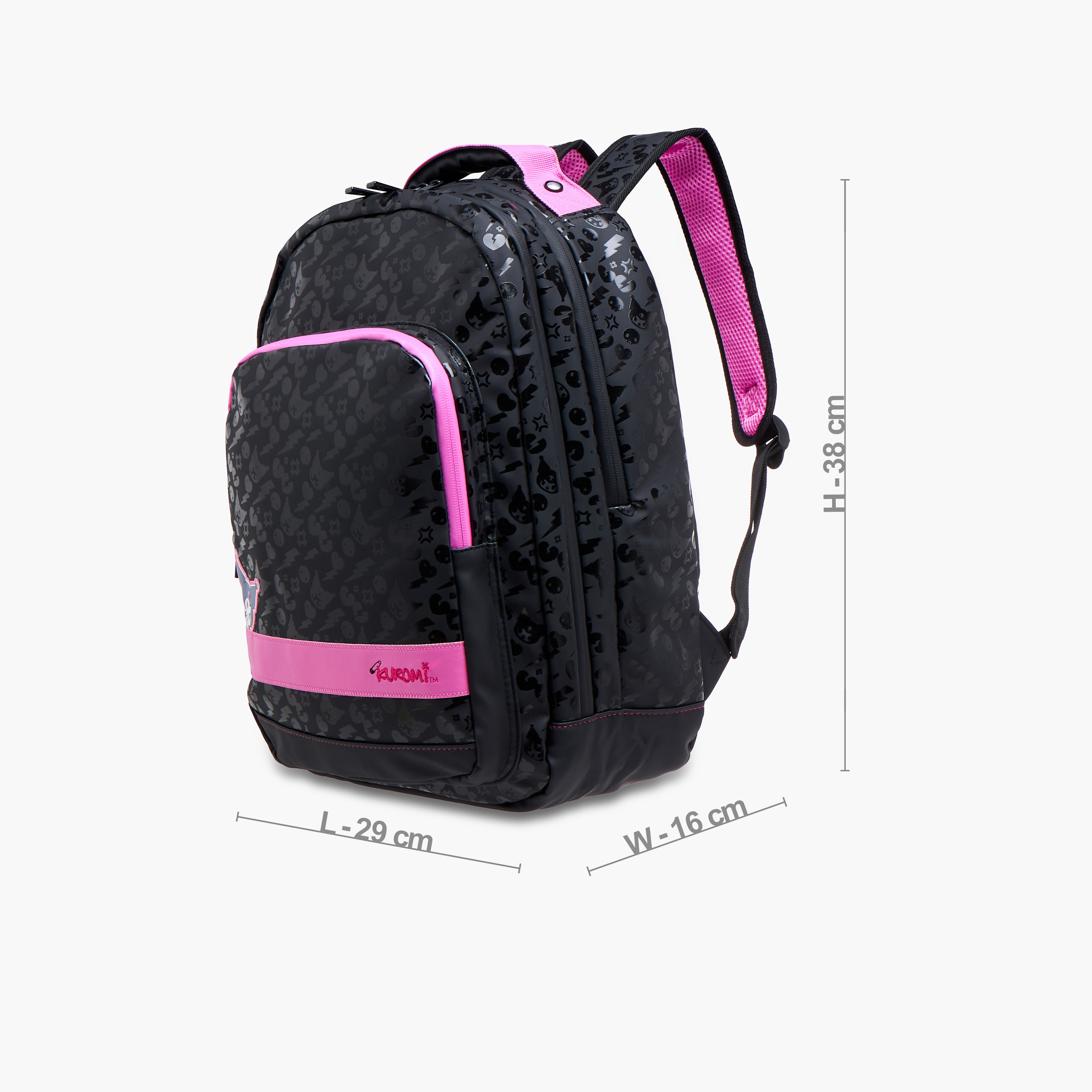 Kuromi Printed Backpack with Adjustable Straps and Zip Closure - 17 inches-school-bagsandbackpacks-backpacks-image-4