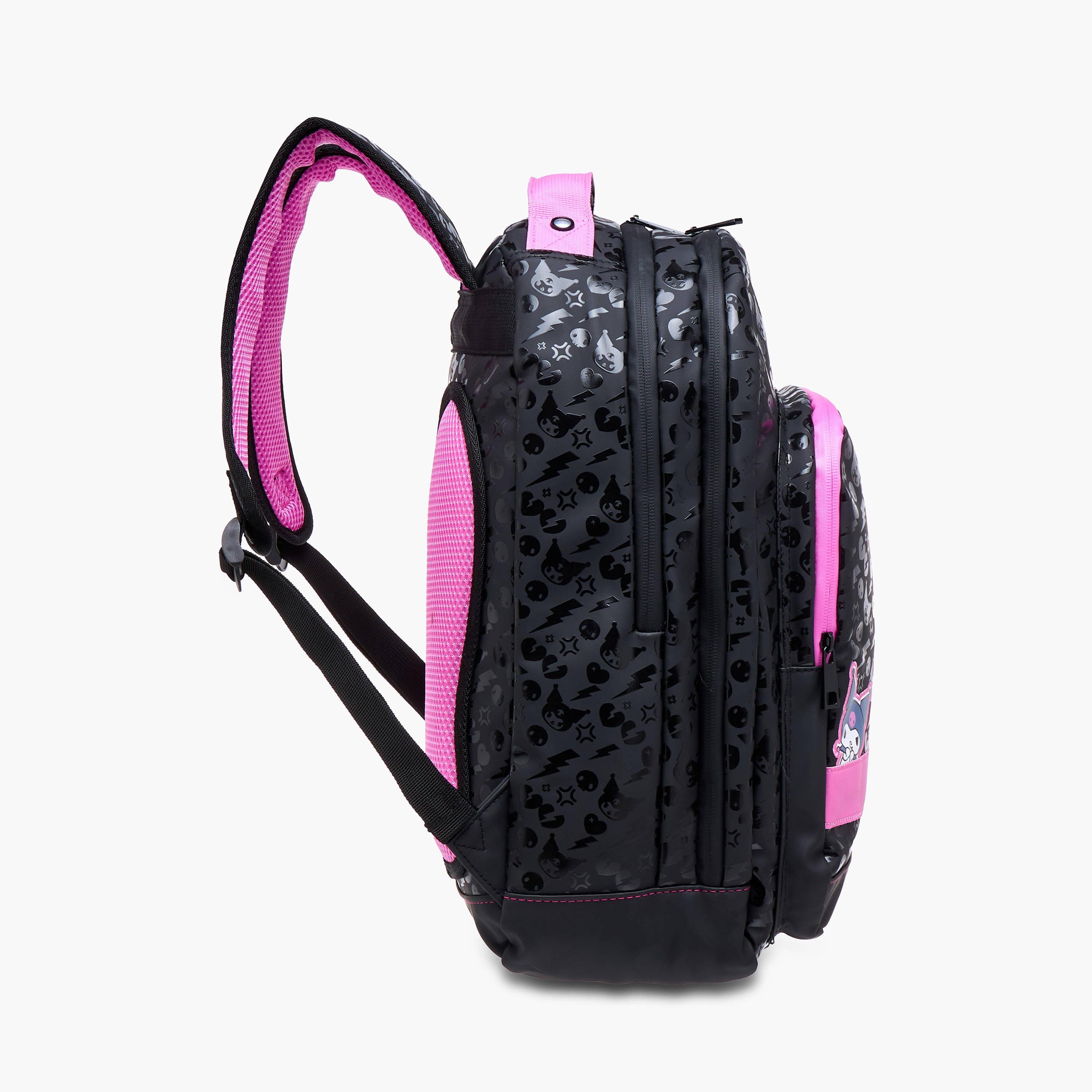 Kuromi Printed Backpack with Adjustable Straps and Zip Closure - 17 inches-school-bagsandbackpacks-backpacks-image-5