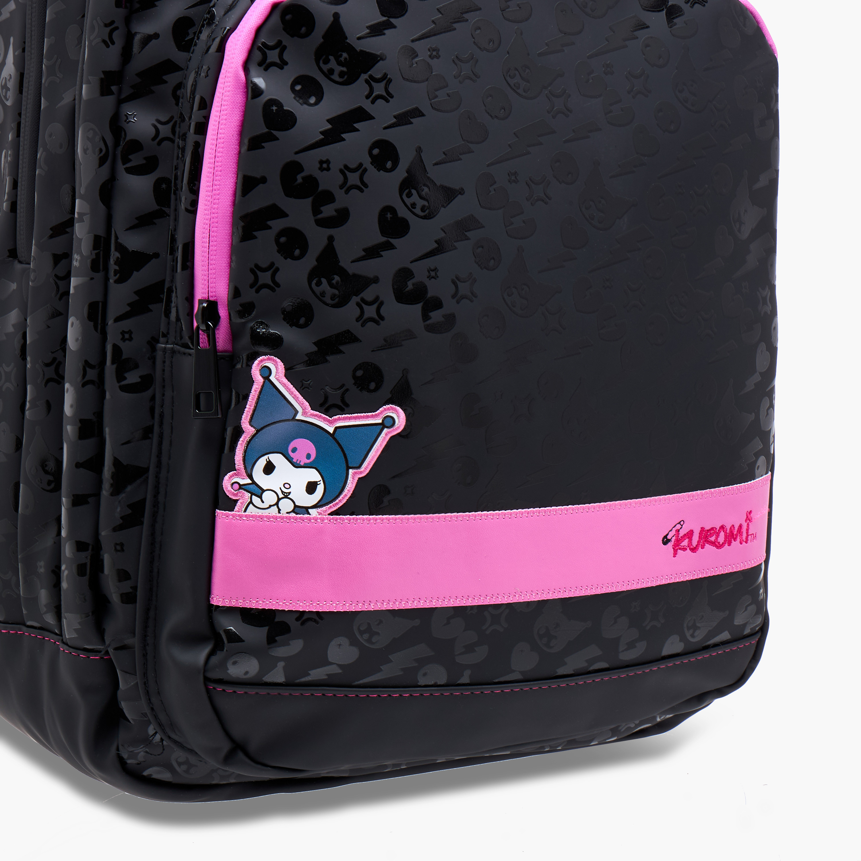 Kuromi Printed Backpack with Adjustable Straps and Zip Closure - 17 inches-school-bagsandbackpacks-backpacks-image-8