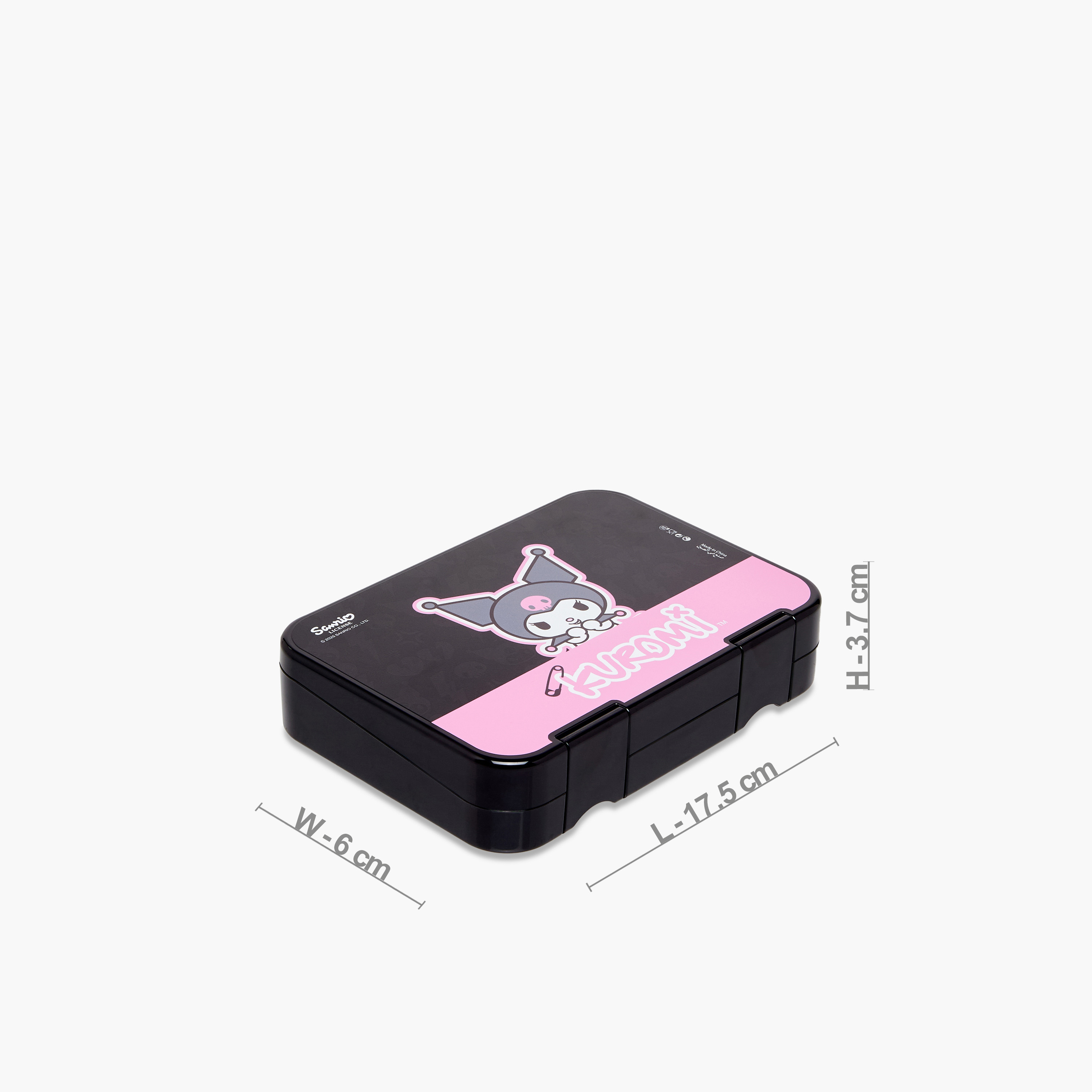 Kuromi Print Lunch Box with Clip Lock Closure-school-lunchessentials-lunchboxes-image-2