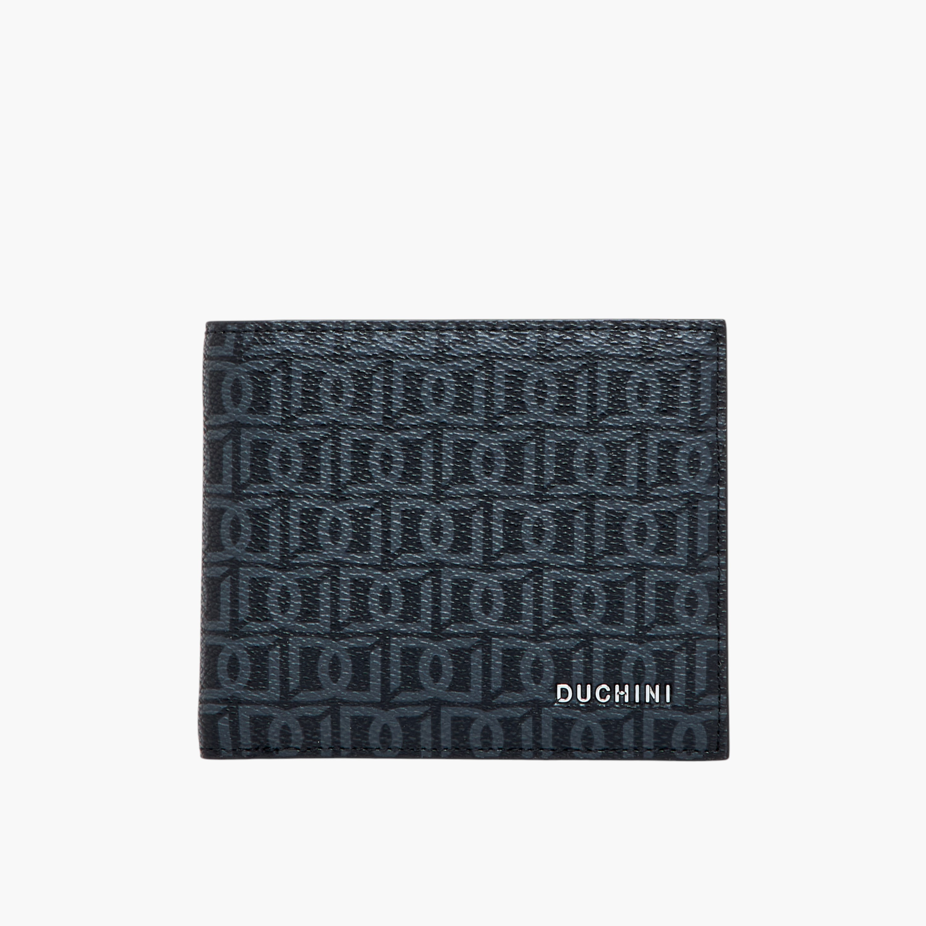 Duchini Monogram Print Bi-Fold Wallet-men-beltsandwallets-wallets-image-1