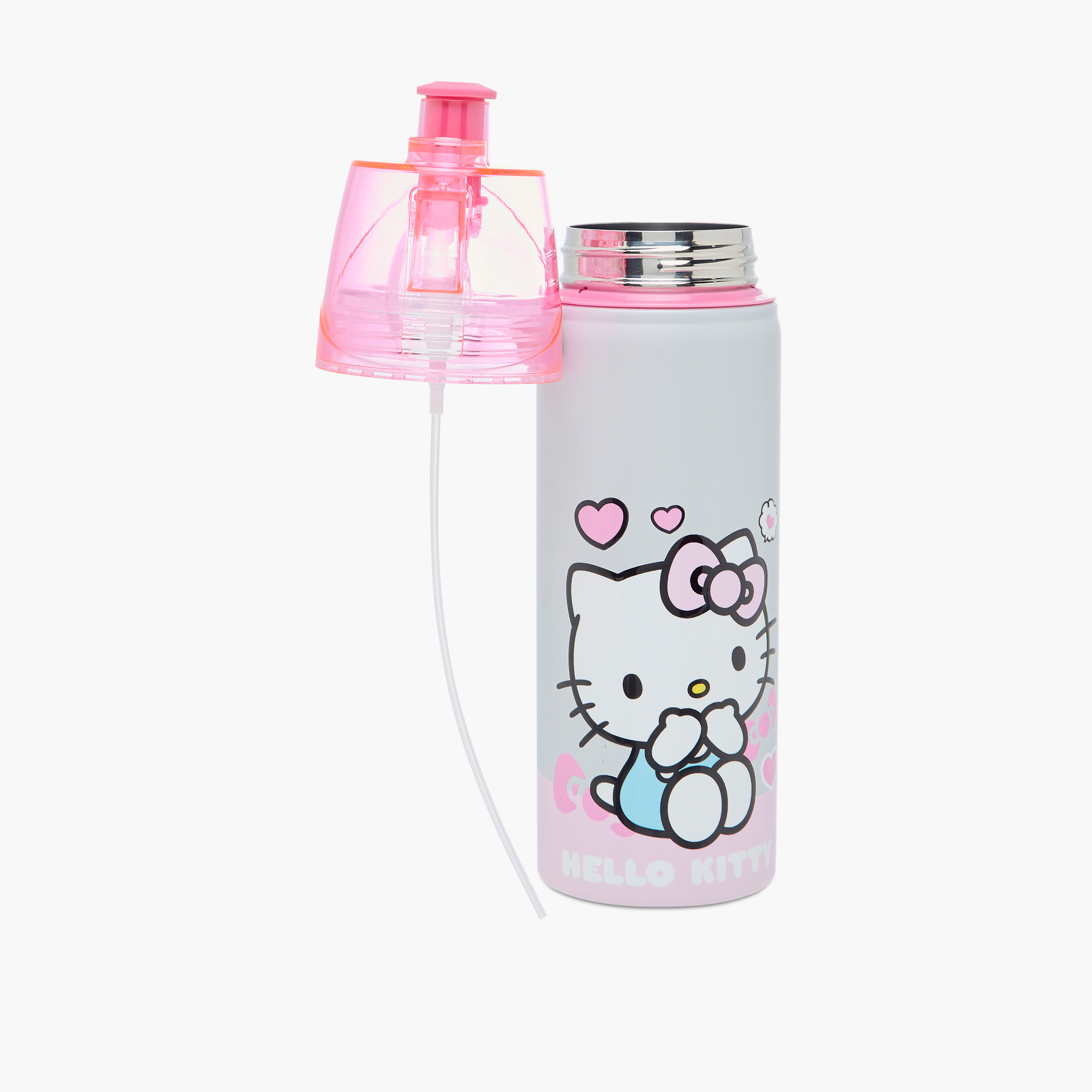 Hello Kitty Stainless Steel Water Bottle with Water Mist Trigger – 500 ml-school-waterbottles-image-3