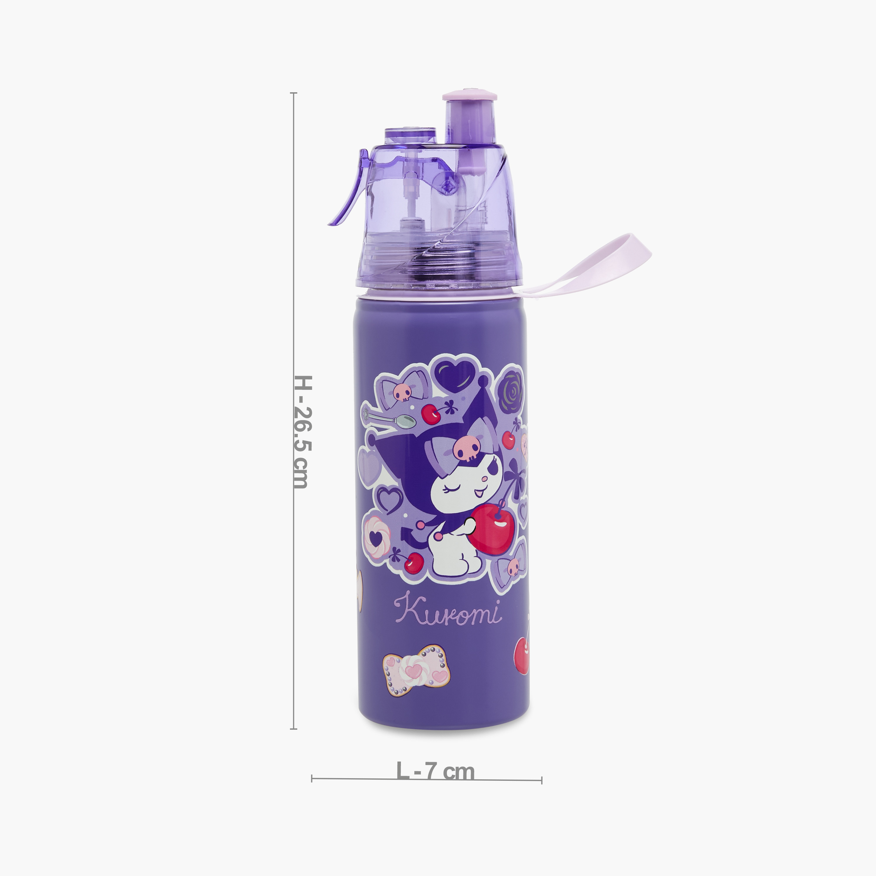 My Melody Kuromi Print Water Bottle - 500 ml-school-waterbottles-image-2