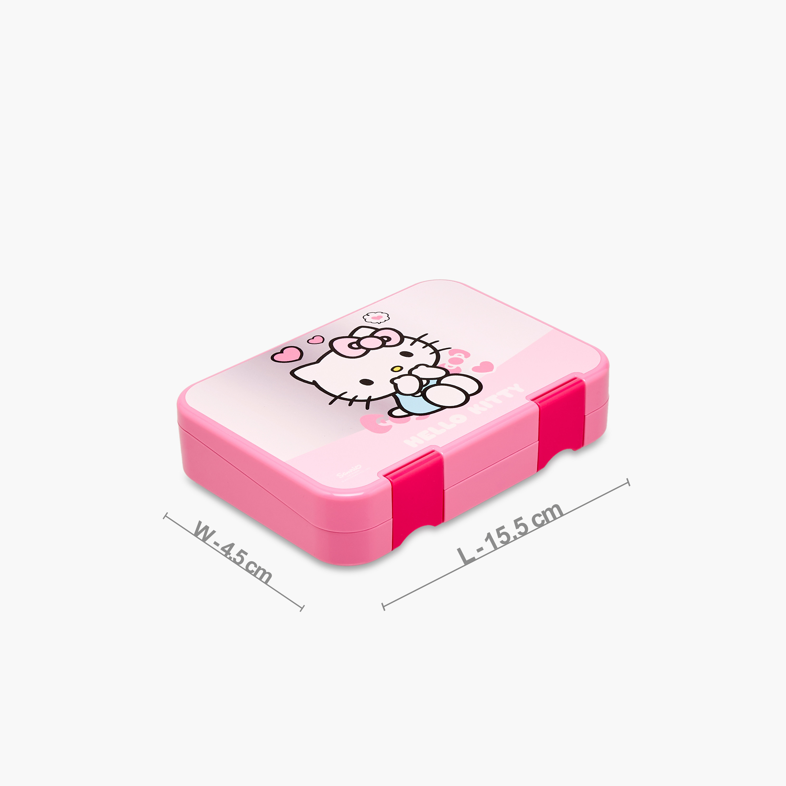 Hello Kitty Print Lunch Box with Clip Lock Closure-school-lunchessentials-lunchboxes-image-2