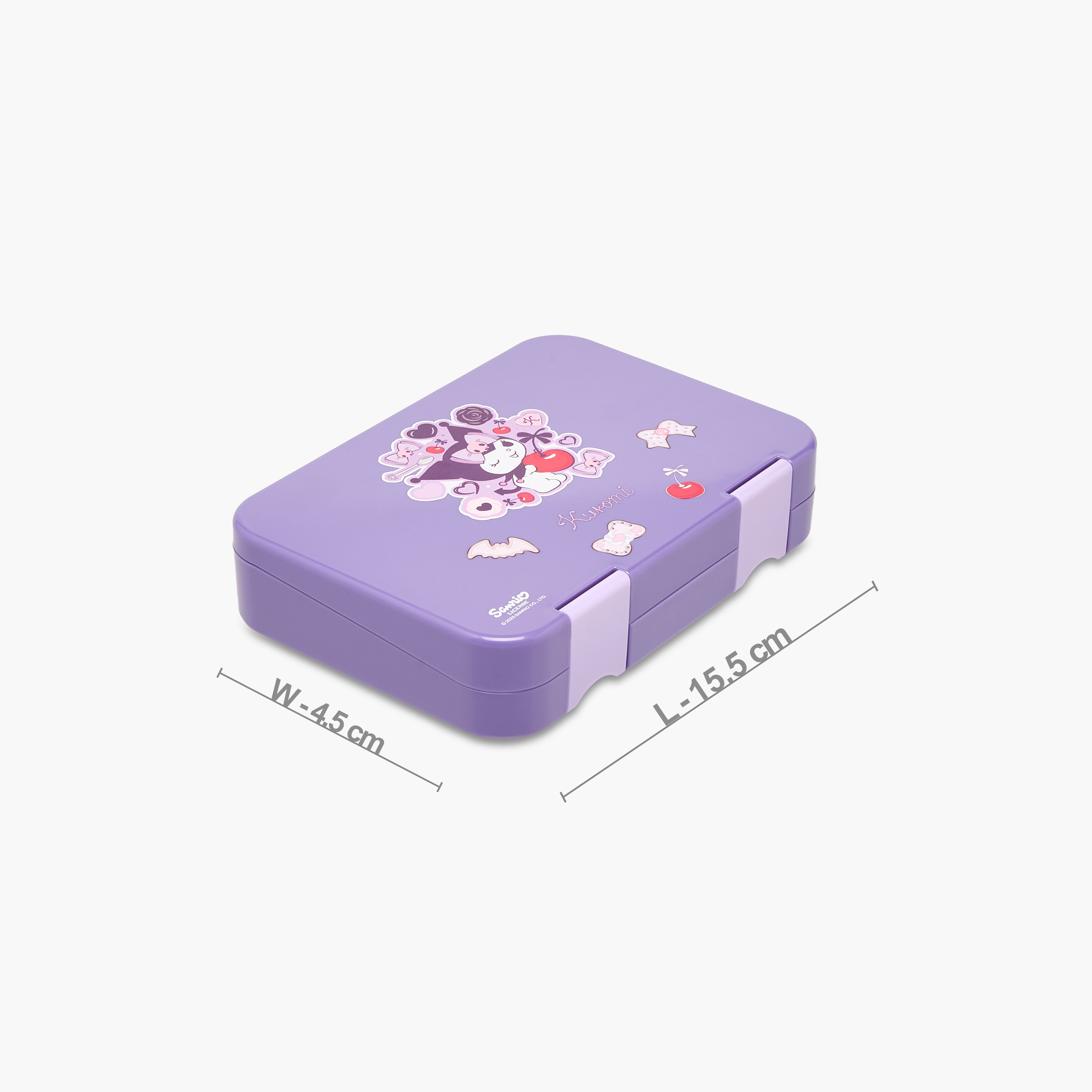 Kuromi Printed Lunch Box with Clip Lock Closure-school-lunchessentials-lunchboxes-image-2