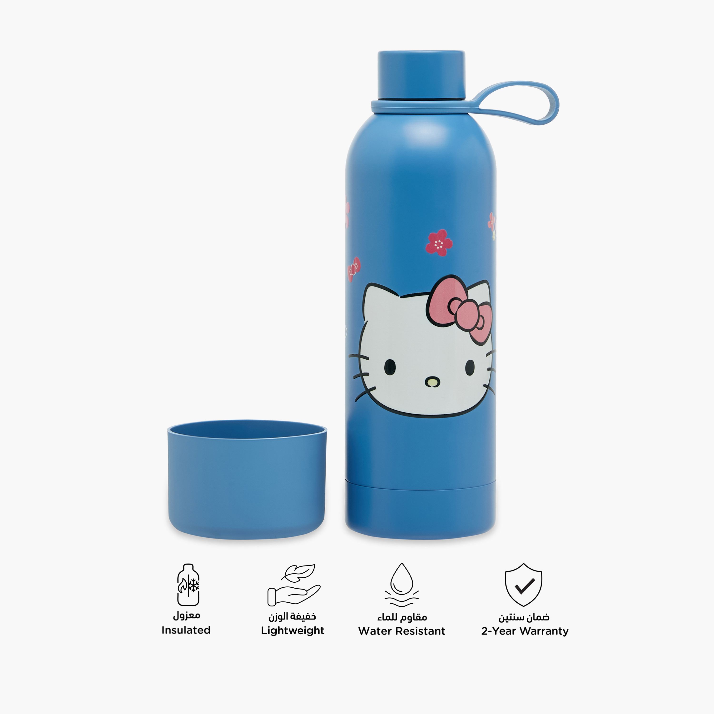 Hello Kitty Print Water Bottle - 500 ml-school-waterbottles-image-4