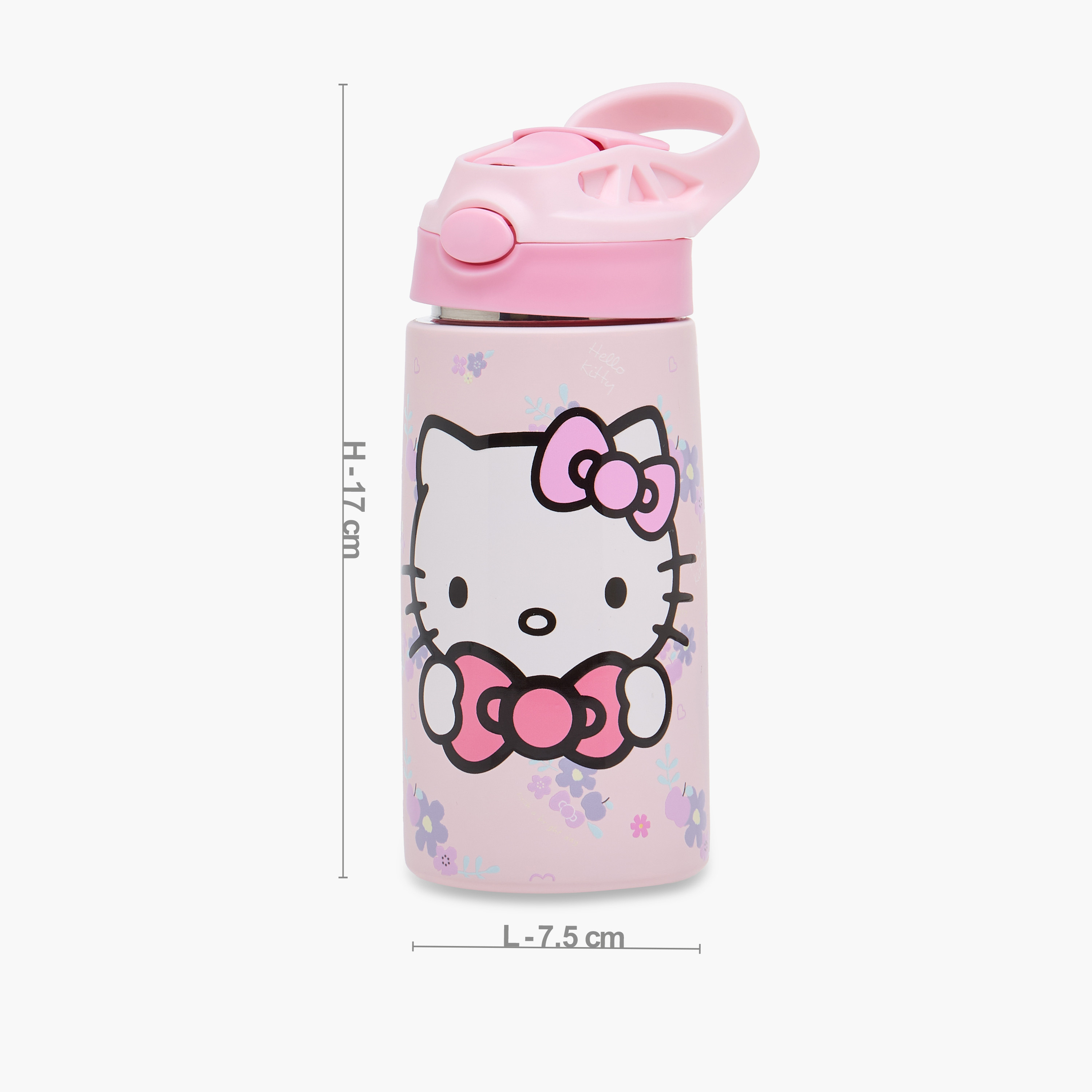 قارورة مياه بطبعات هالو كيتي - 350 مل-school-waterbottles-image-2
