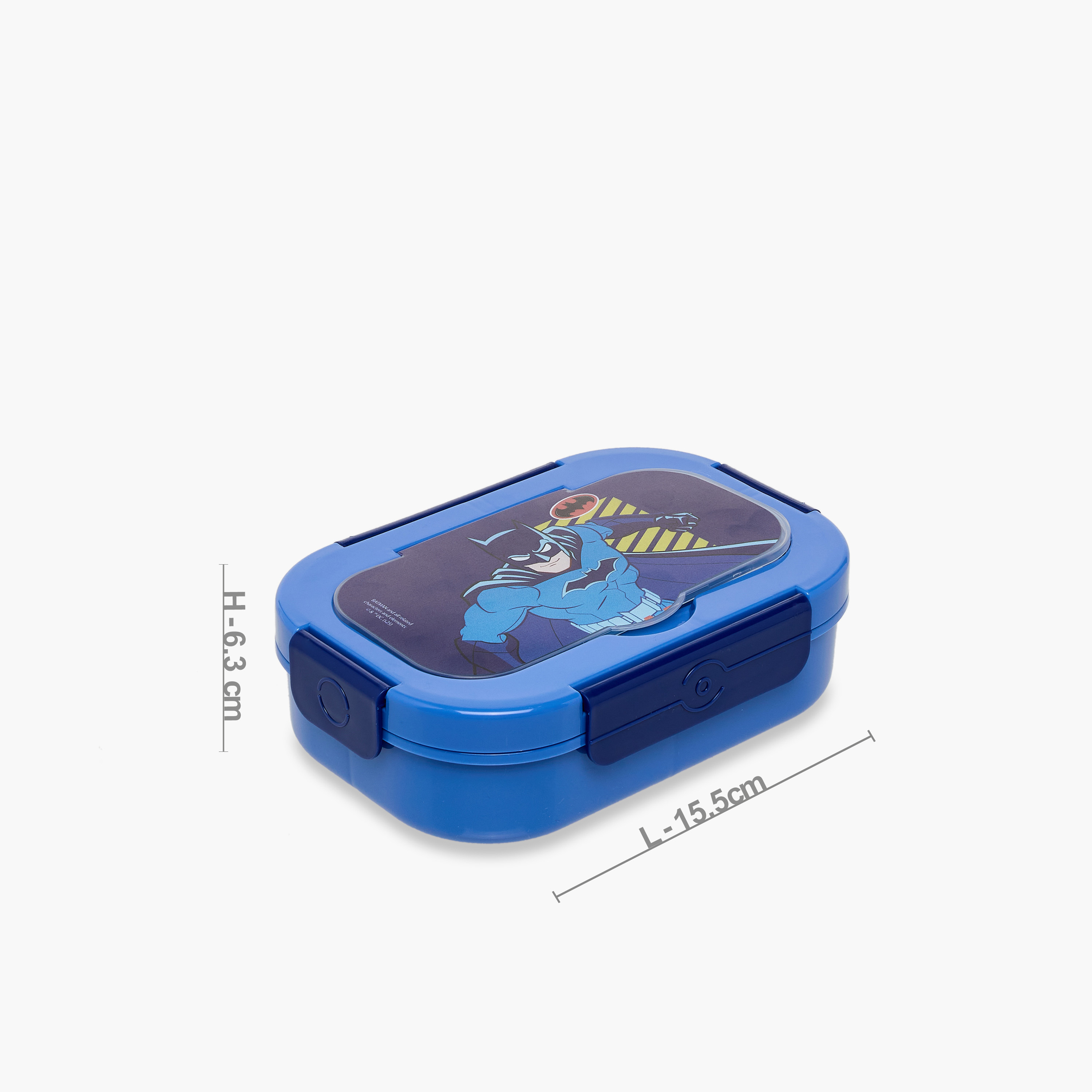 Batman Print Lunch Box with Clip Lock Closure-school-lunchessentials-lunchboxes-image-2