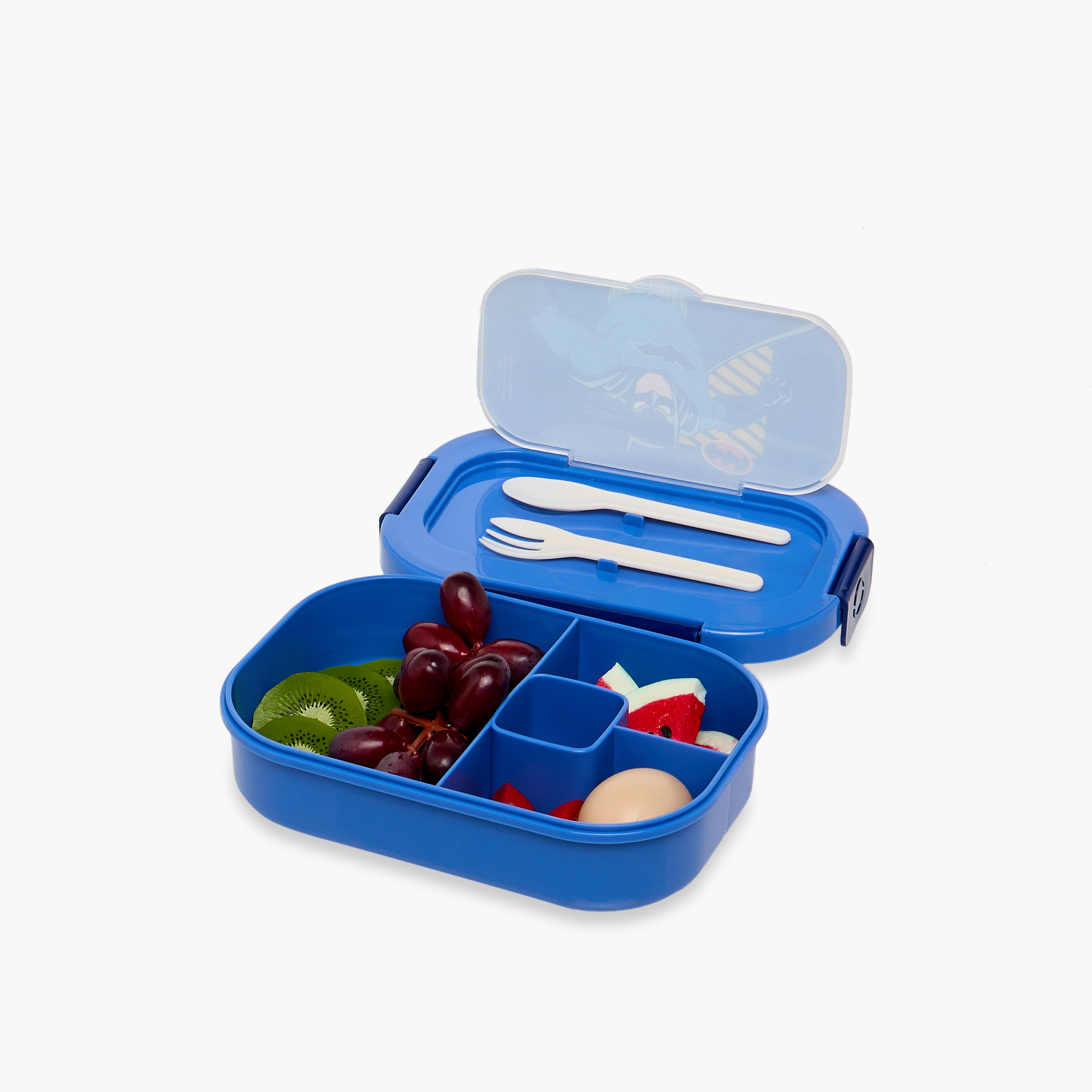 Batman Print Lunch Box with Clip Lock Closure-school-lunchessentials-lunchboxes-image-8