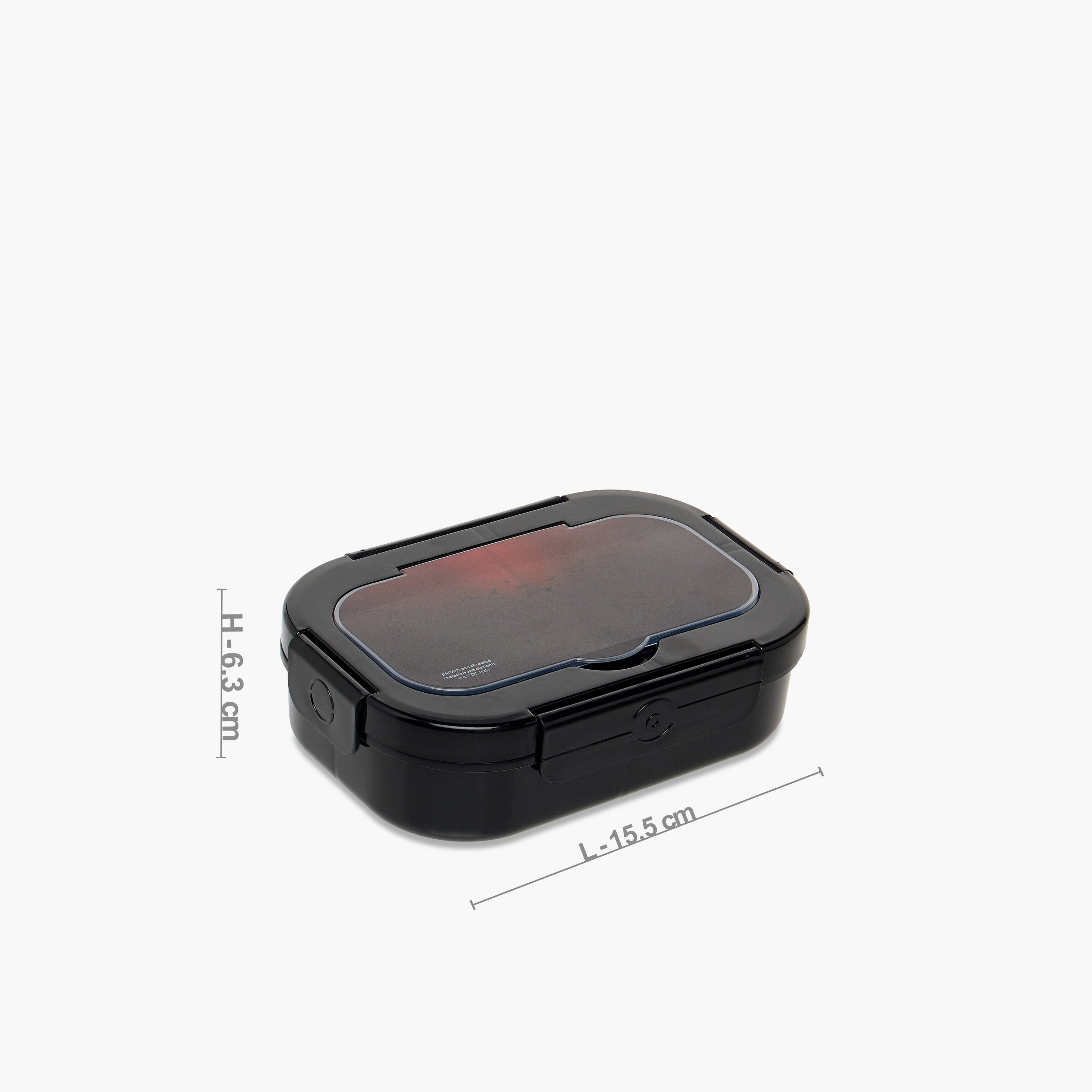 Batman Print Lunch Box with Clip Lock Closure-school-lunchessentials-lunchboxes-image-2