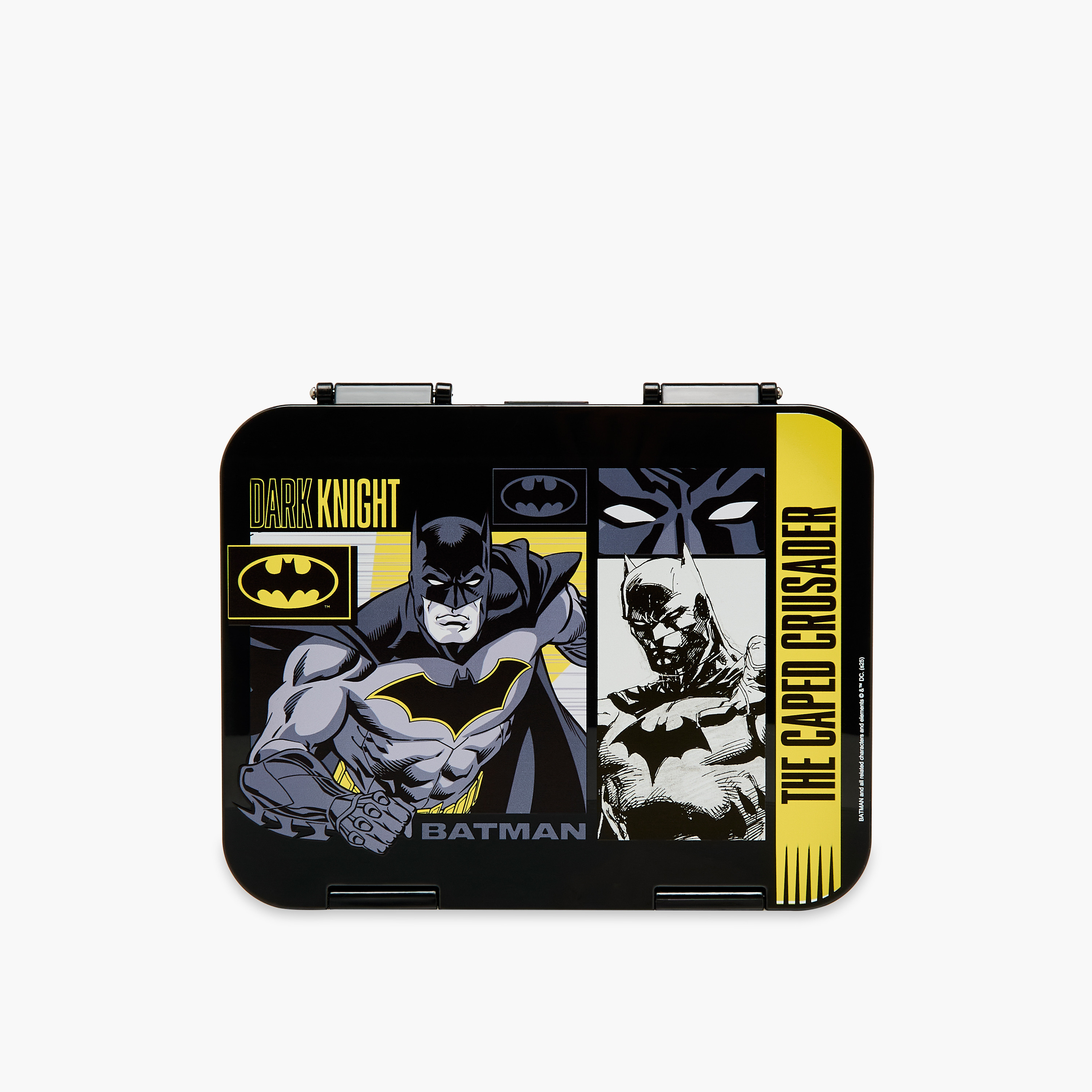 Batman Print Lunch Box with Clip Lock Closure-school-lunchessentials-lunchboxes-image-3