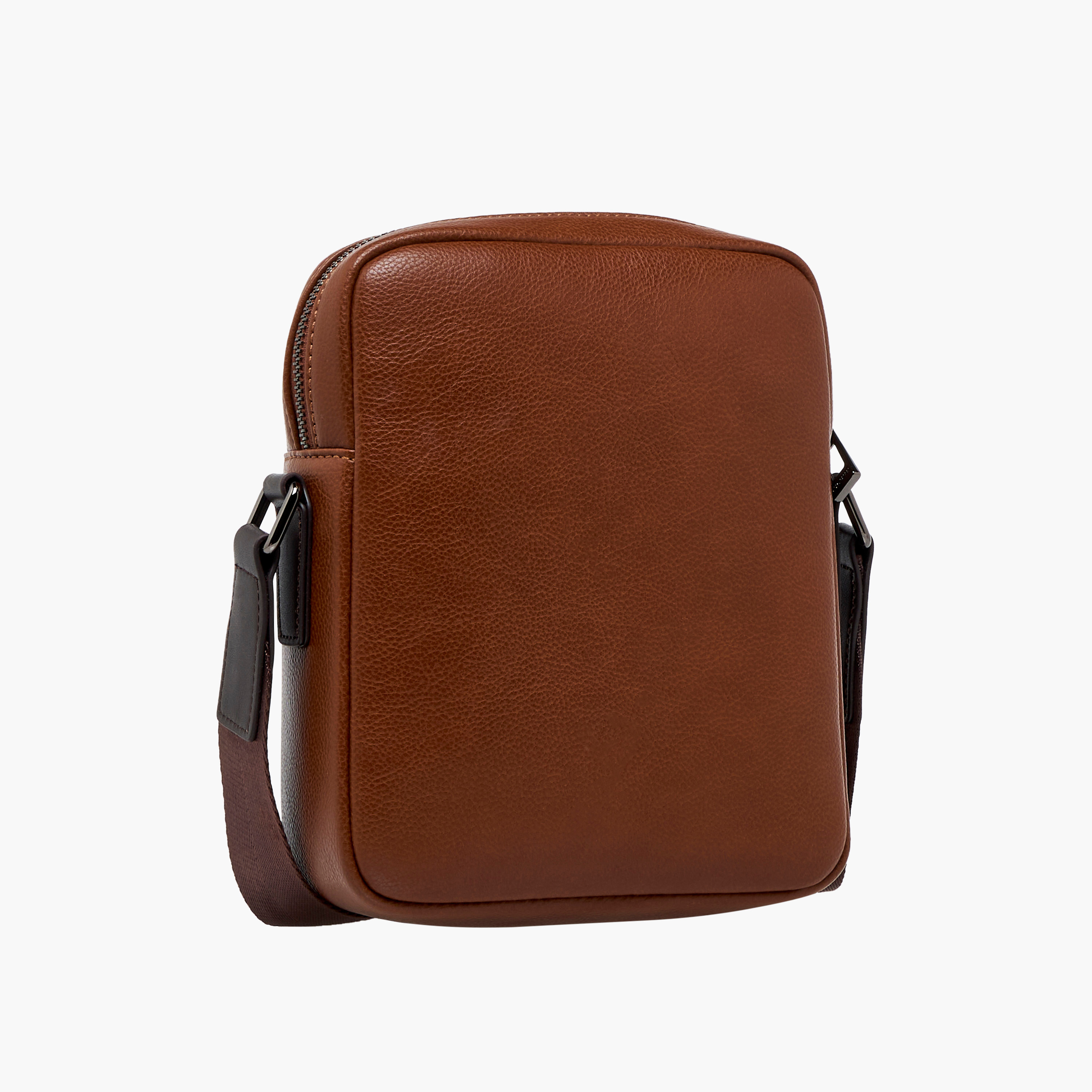 Duchini Striped Crossbody Bag with Adjustable Strap-men-bags-image-4