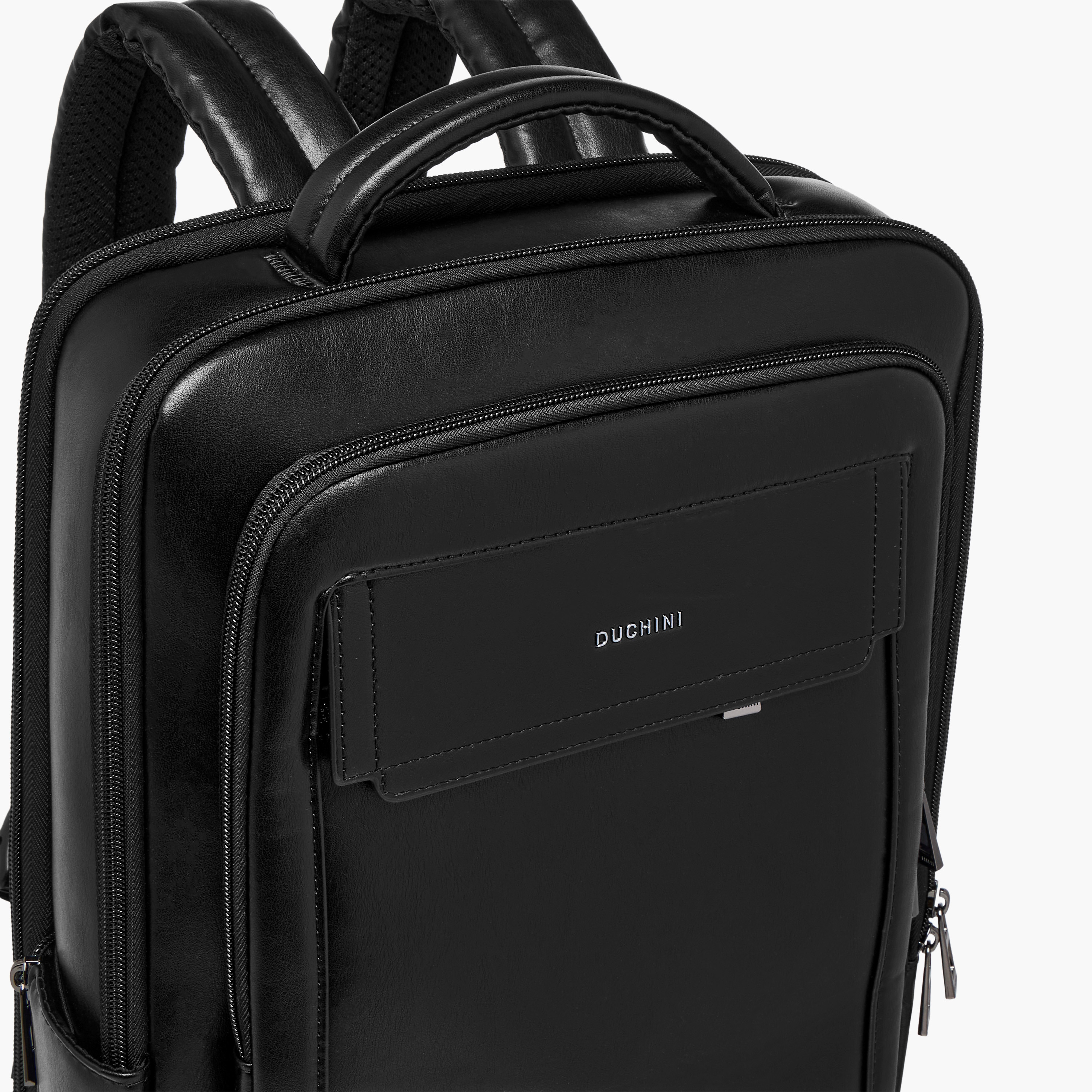 Duchini Solid Backpack with Top Handle and Zip Closure - 31x17x43 cm-men-bags-image-6