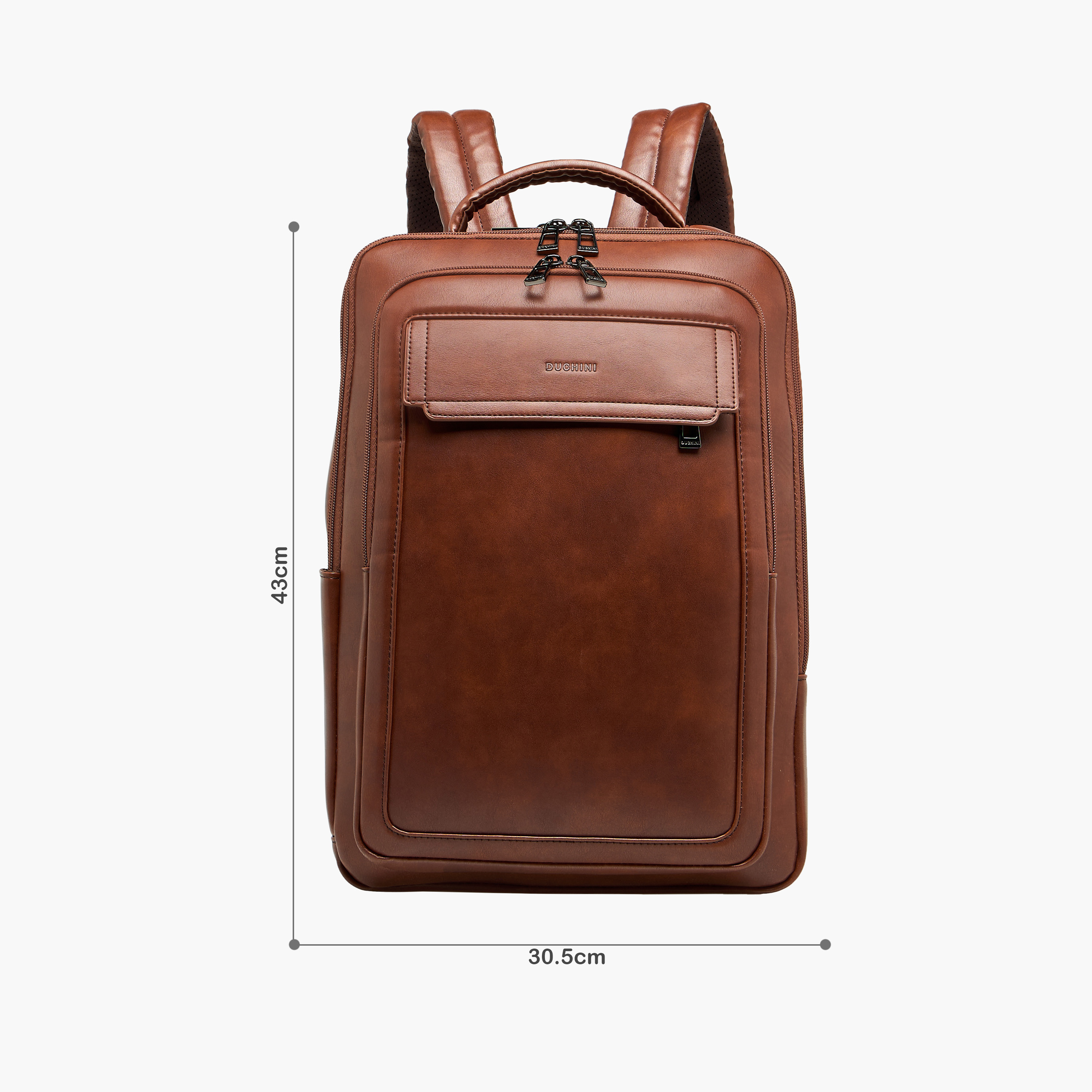 شنطة ظهر سادة بمقبض علوي وسحاب إغلاق من دوتشيني - 31x17x43 سم-men-bags-image-2