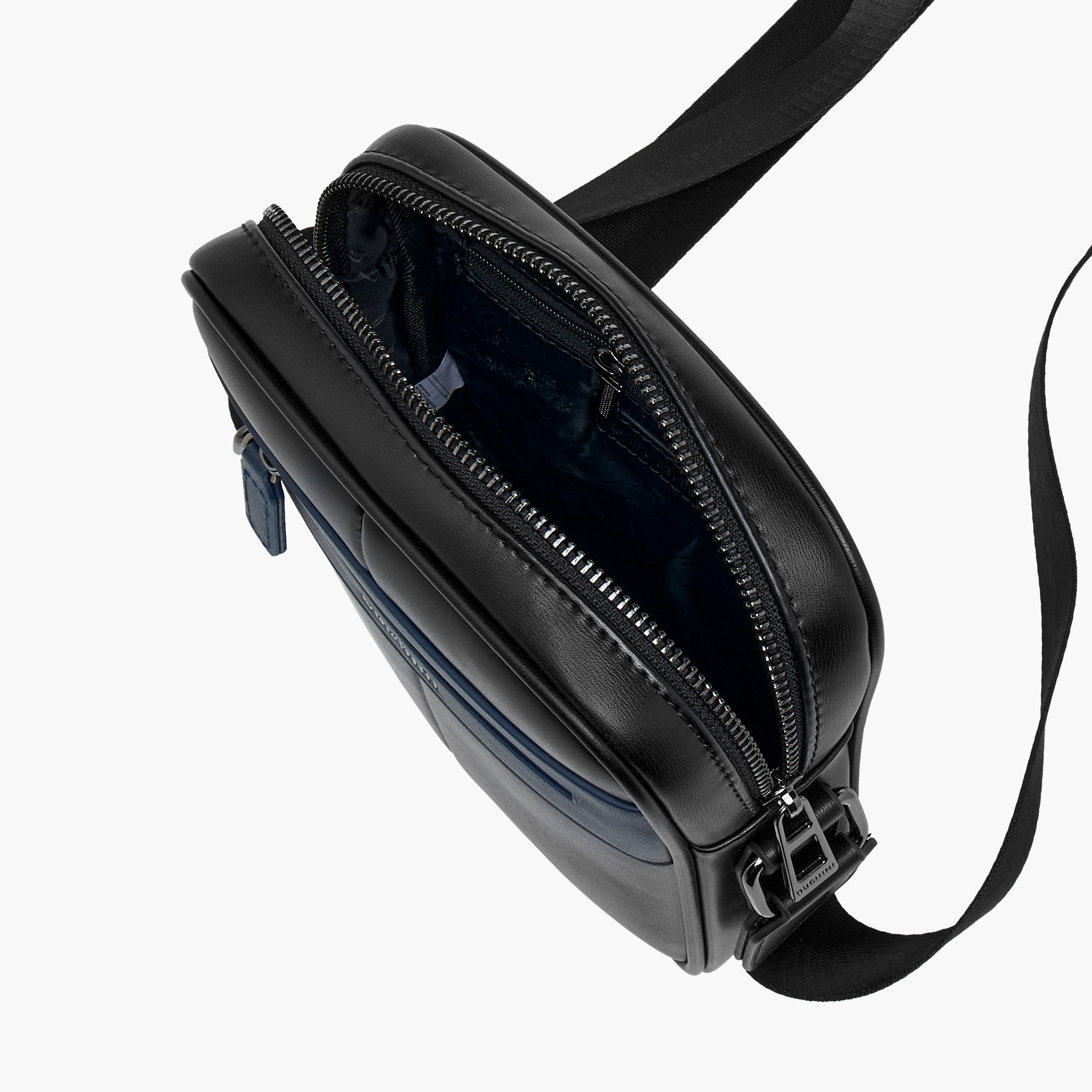 Duchini Solid Crossbody Bag with Adjustable Strap-men-bags-image-8