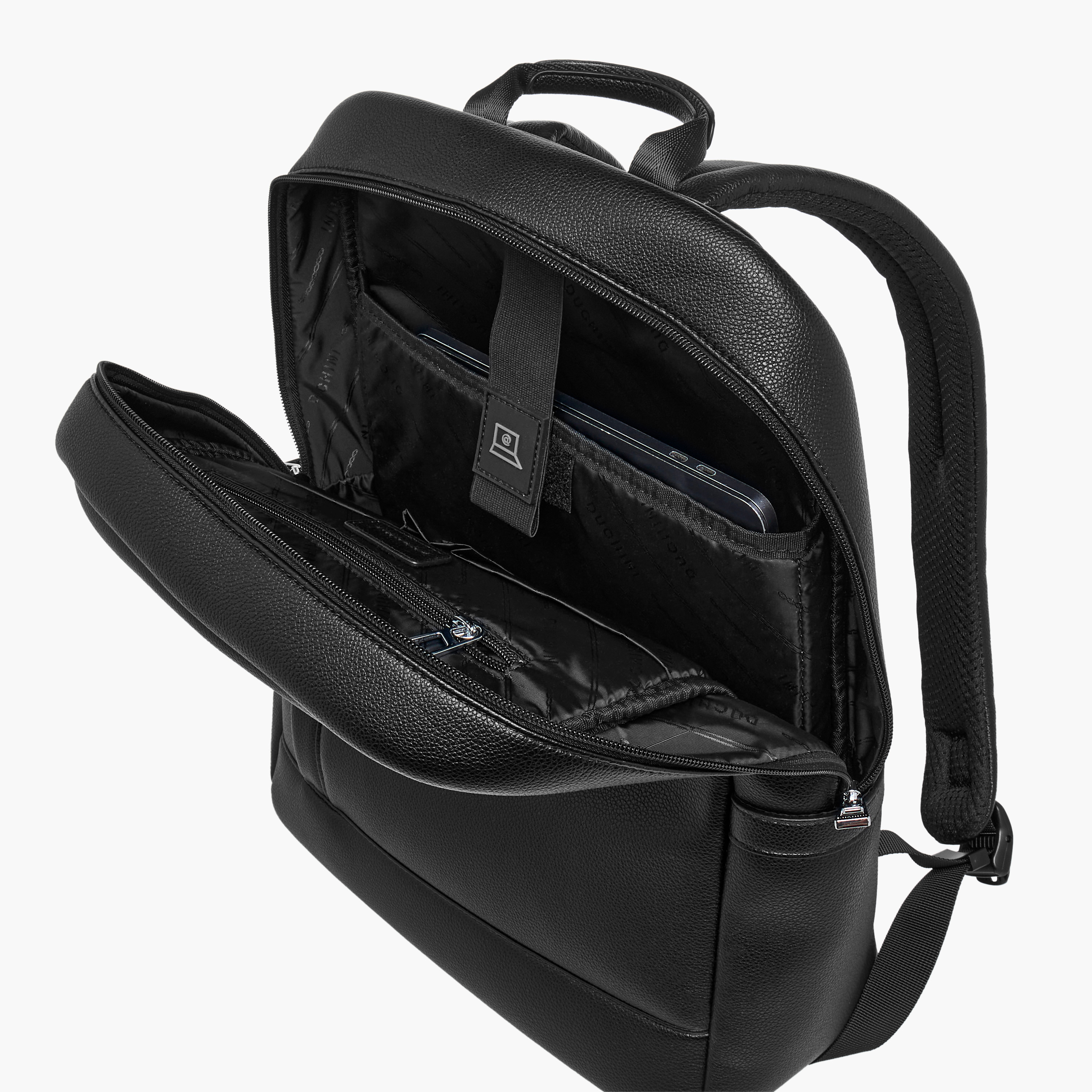 Duchini Solid Backpack with Adjustable Straps and Zip Closure - 31x17x43 cm-men-bags-image-9