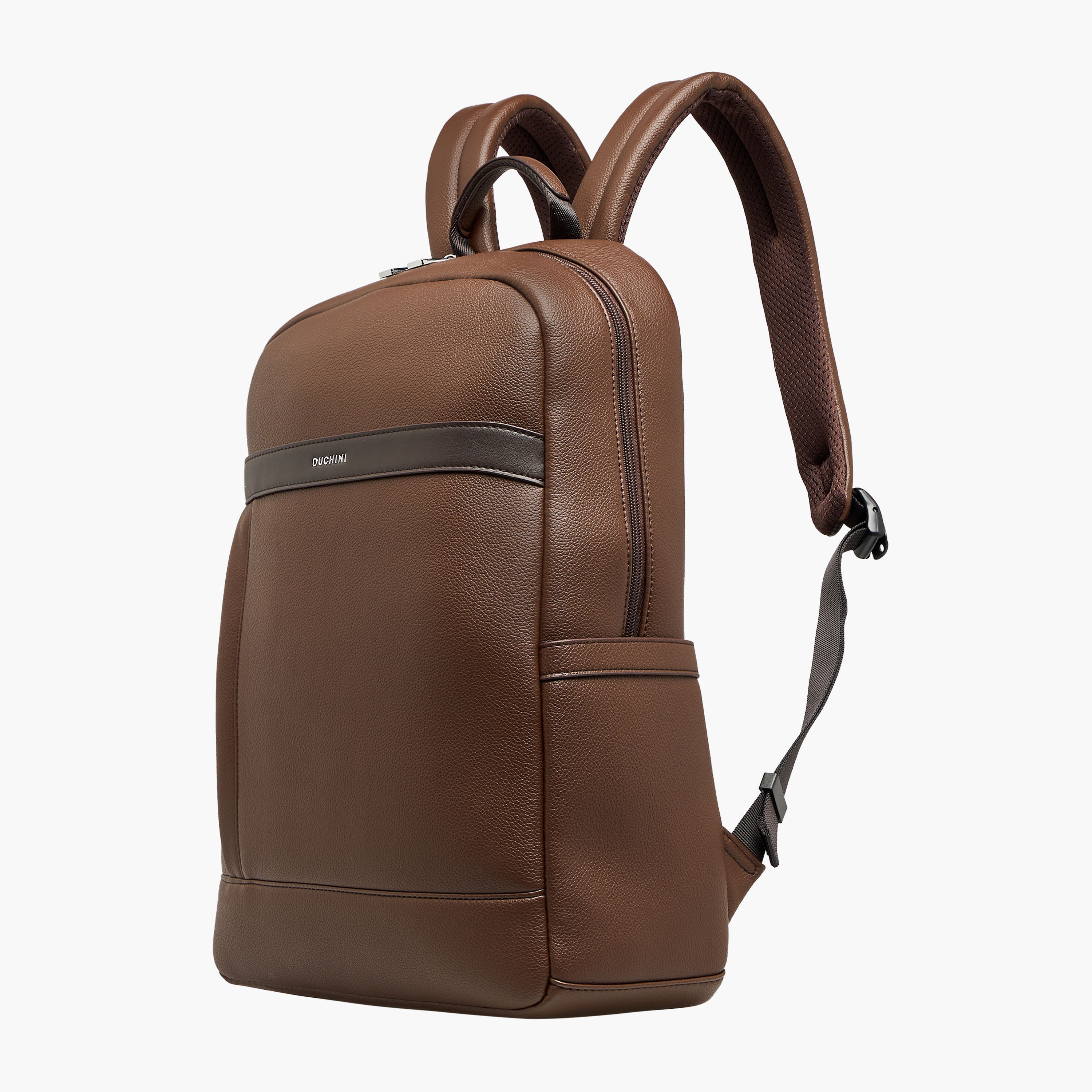 Duchini Solid Backpack with Adjustable Straps and Zip Closure - 31x17x43 cm-men-bags-image-3