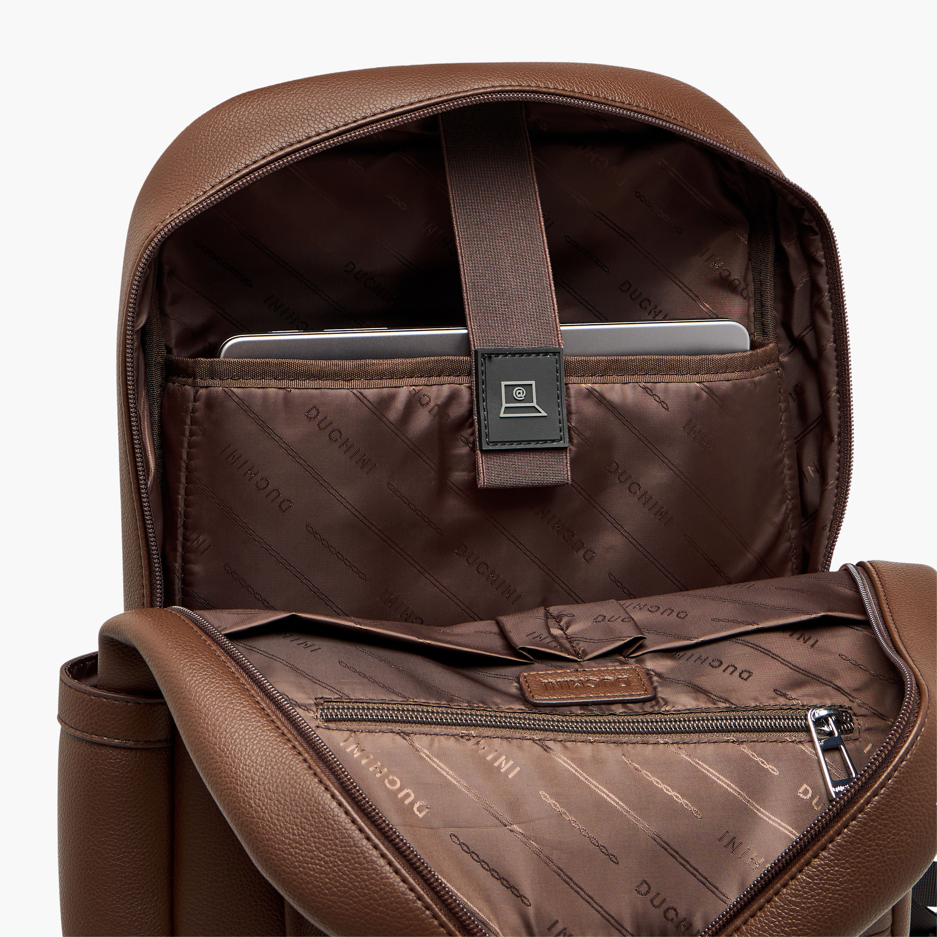 Duchini Solid Backpack with Adjustable Straps and Zip Closure - 31x17x43 cm-men-bags-image-8