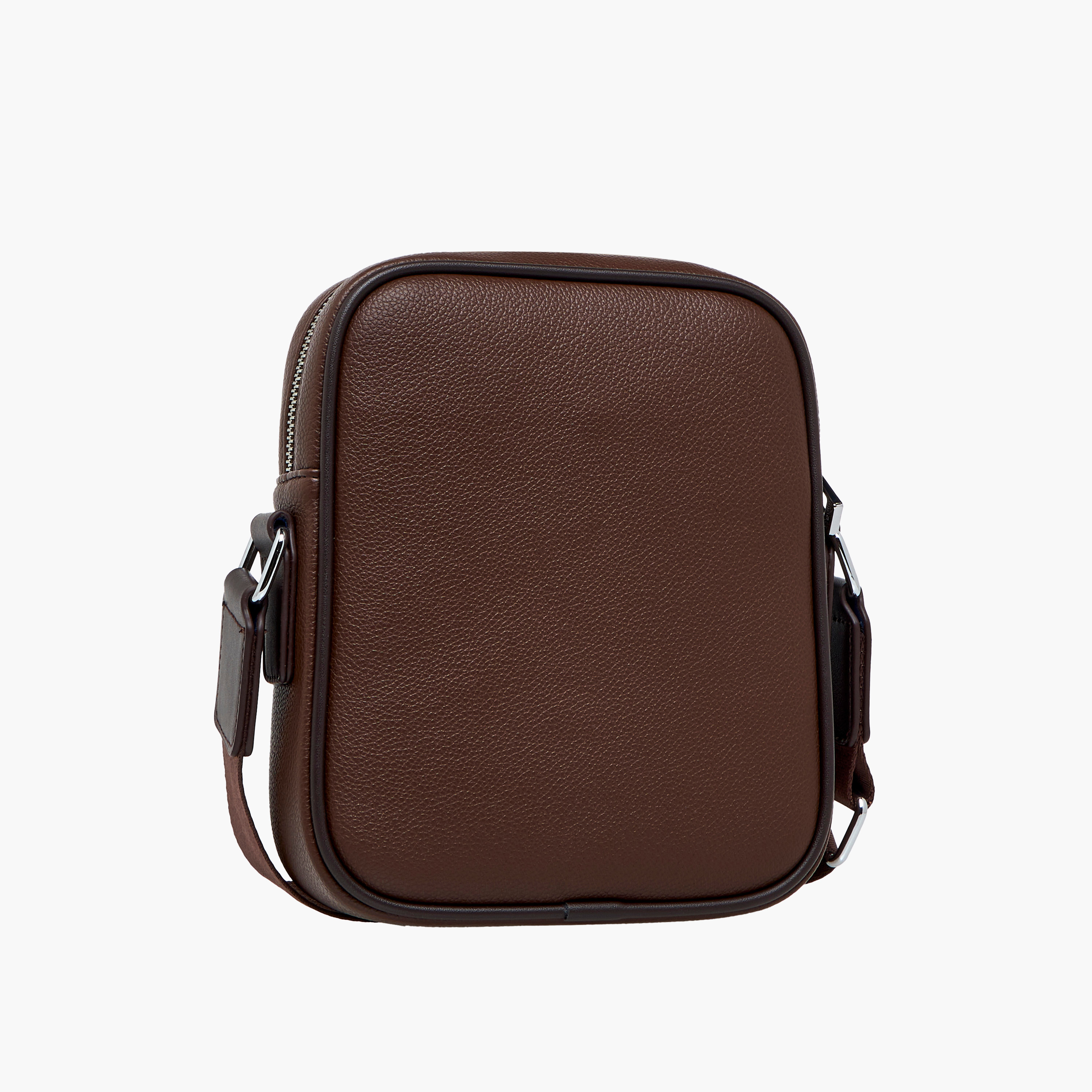 Duchini Solid Crossbody Bag with Adjustable Strap-men-bags-image-4