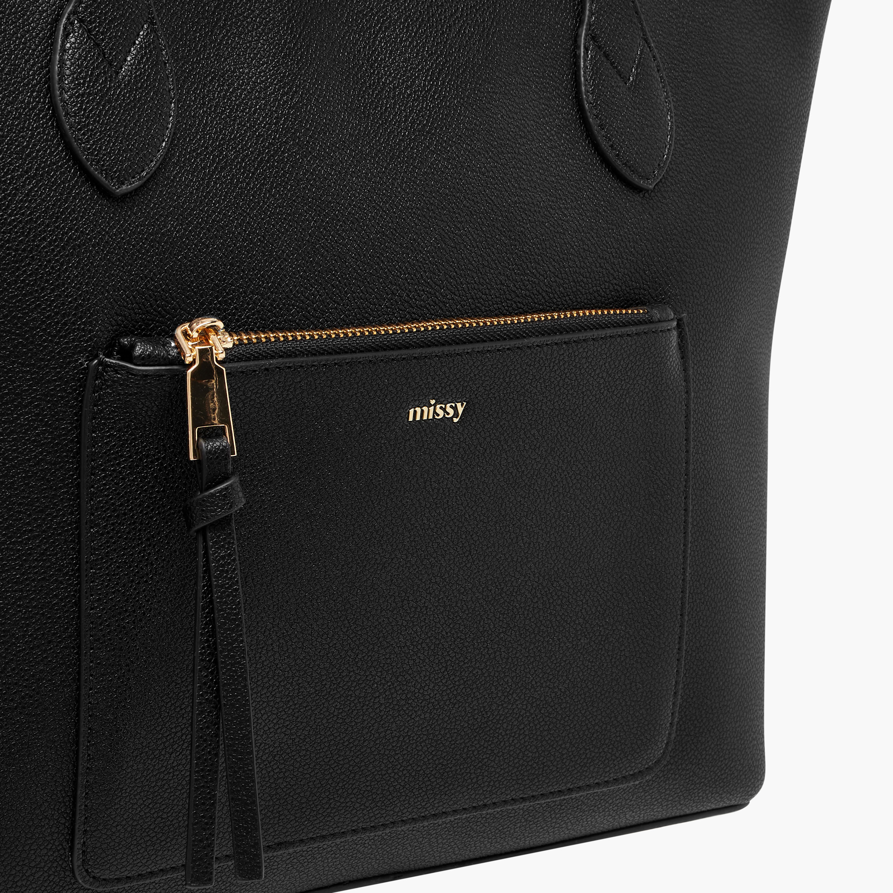 Missy Solid Tote Bag with Double Handle and Zip Closure-women-bagsandwallets-handbags-image-5