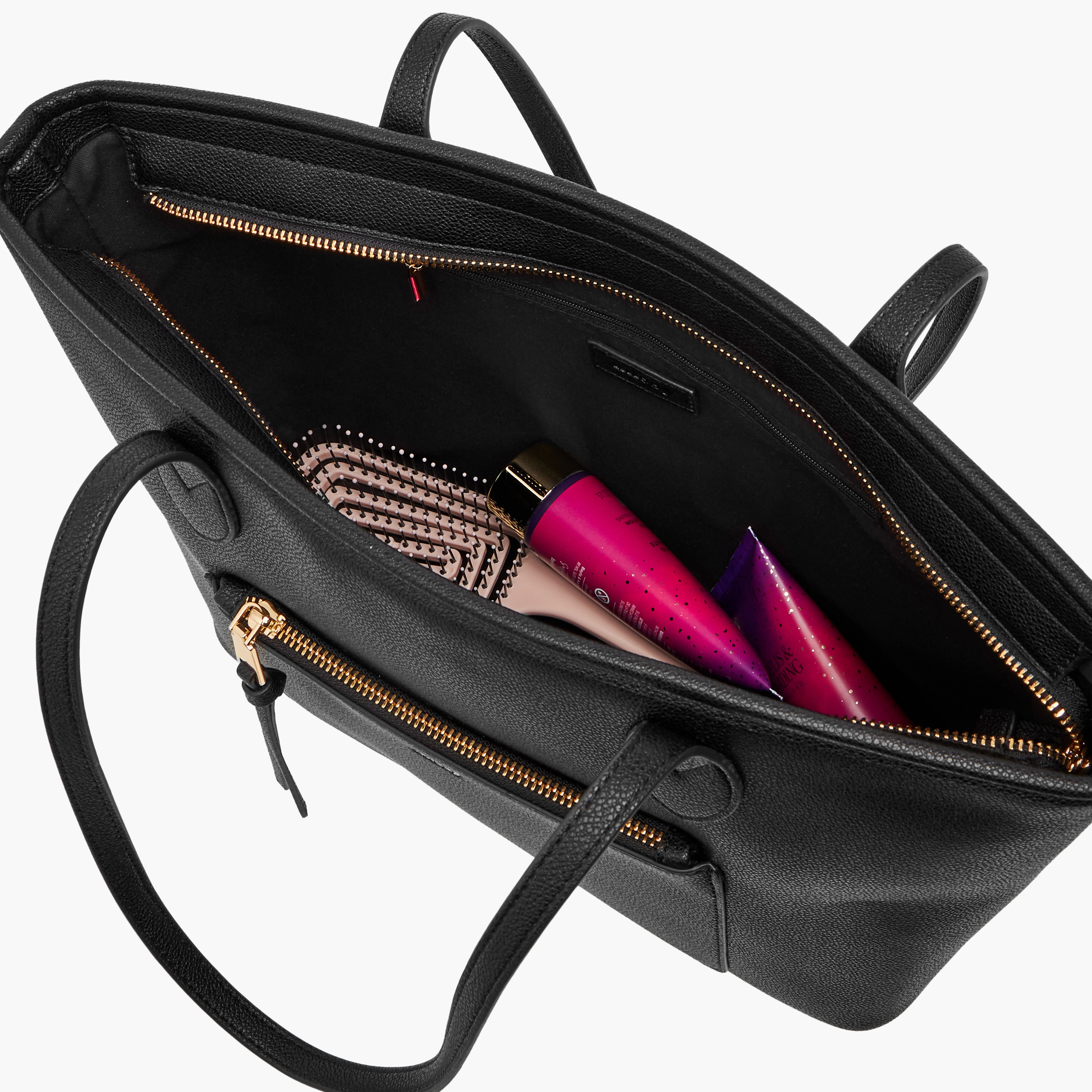 Missy Solid Tote Bag with Double Handle and Zip Closure-women-bagsandwallets-handbags-image-8