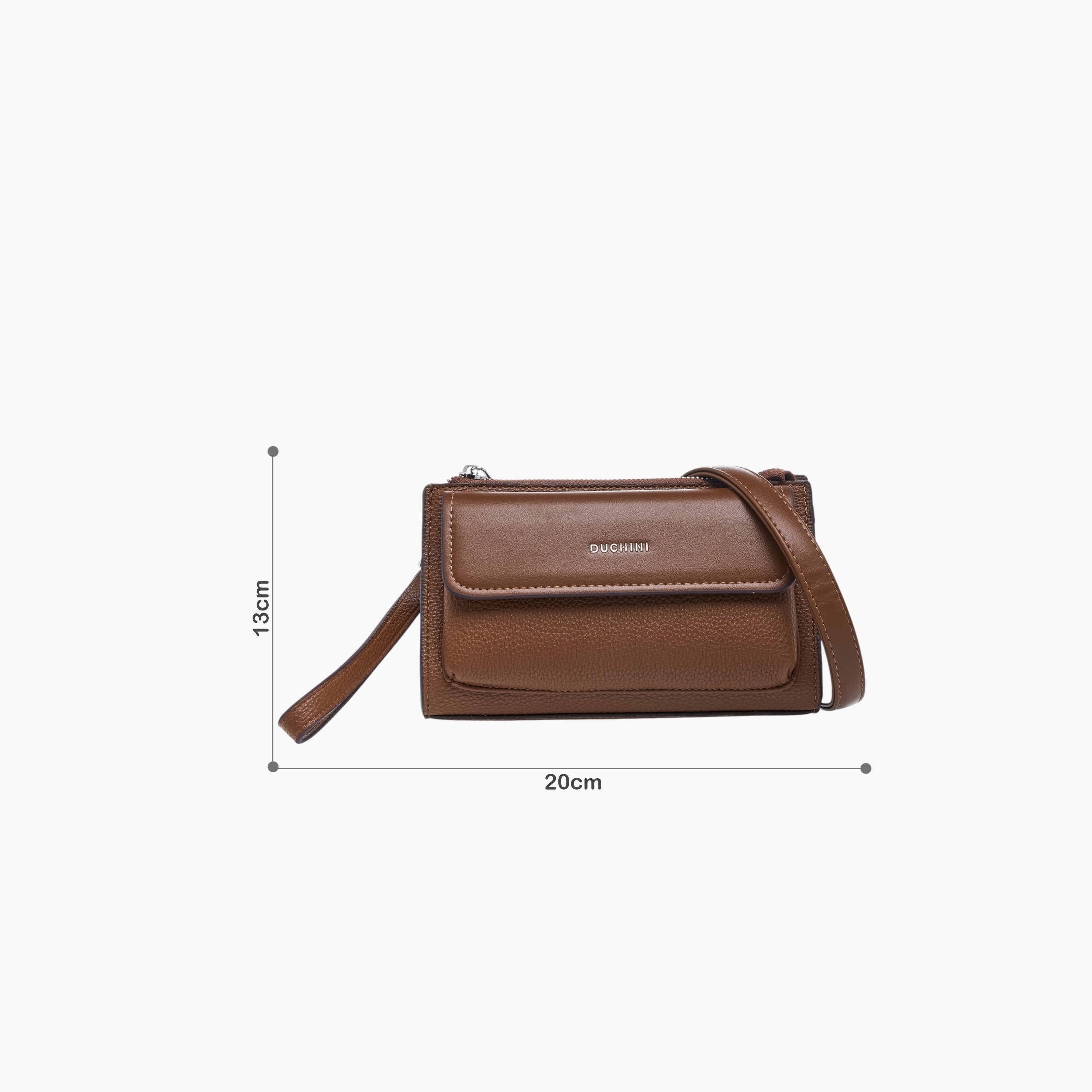 شنطة سادة بحزام قابل للفصل وسحاب إغلاق من دوتشيني-travel-accessories-image-2