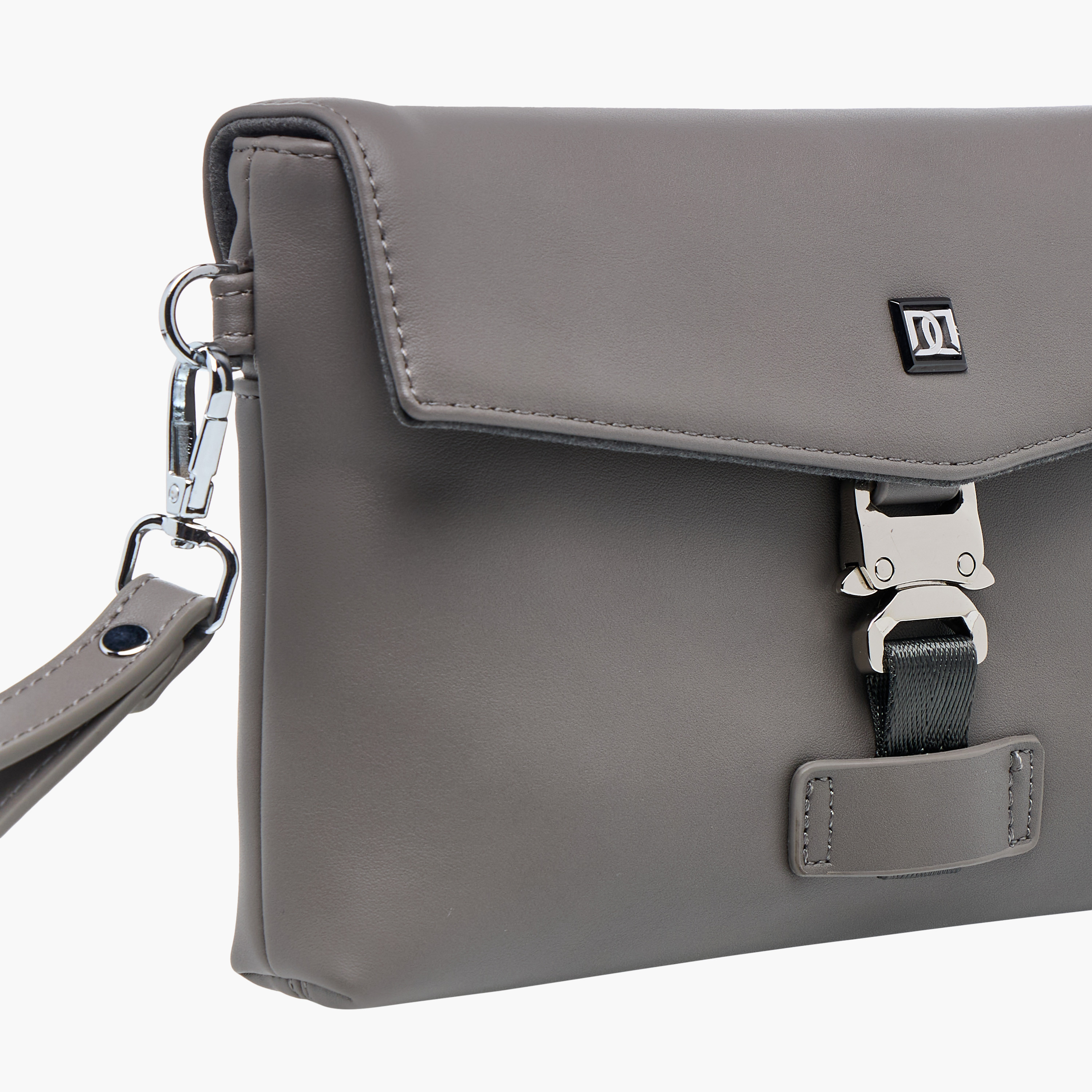 Duchini Solid Bag with Wristlet-men-bags-image-4