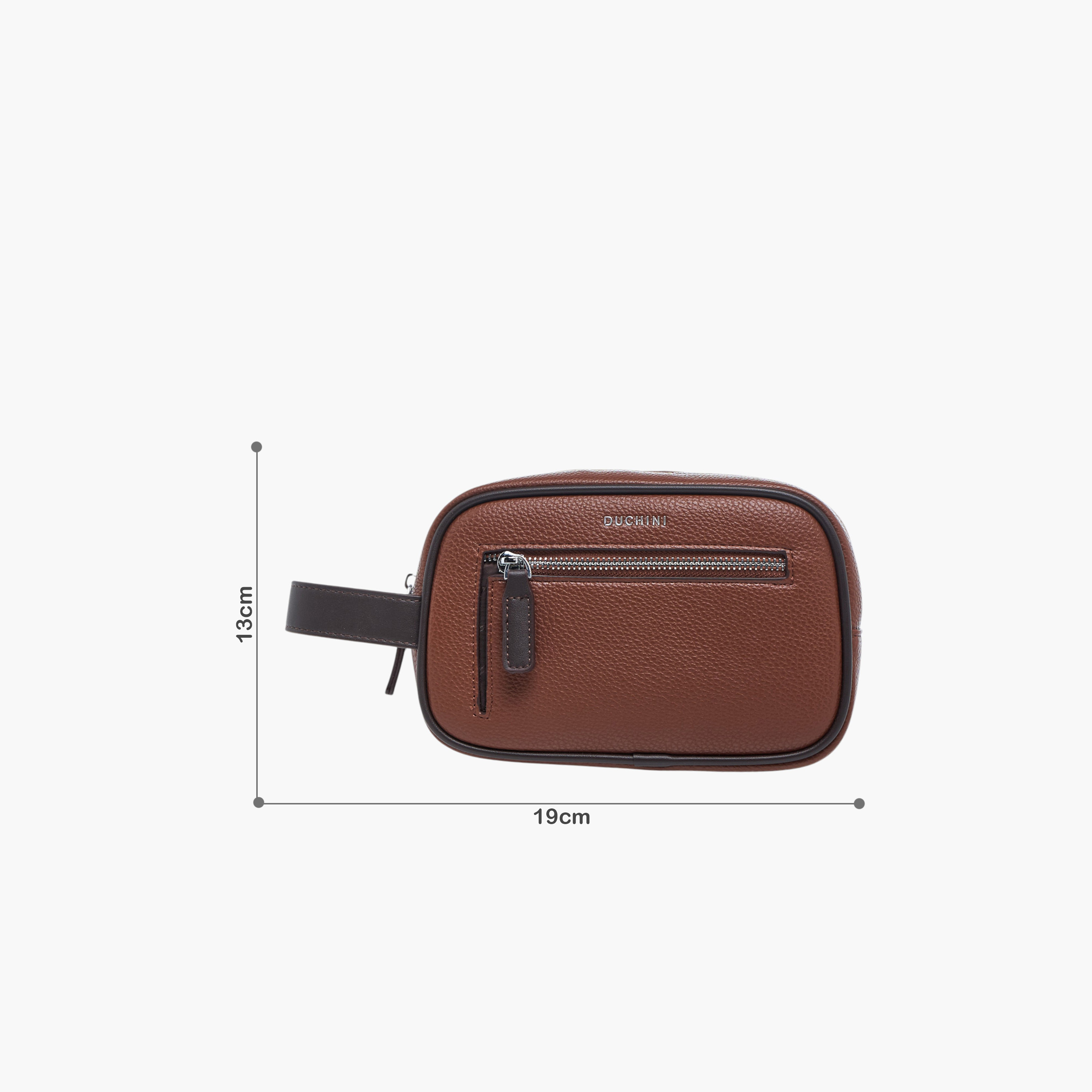 Duchini Textured Pouch with Zip Closure-men-bags-image-2