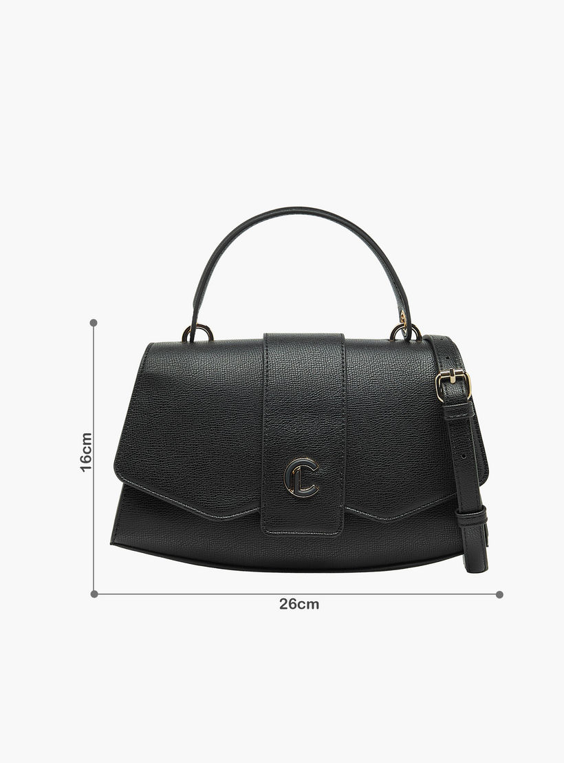 شنطة ساتشيل سادة بزر إغلاق وحزام قابل للفصل من لو كونفورت-women-bagsandwallets-handbags-image-2