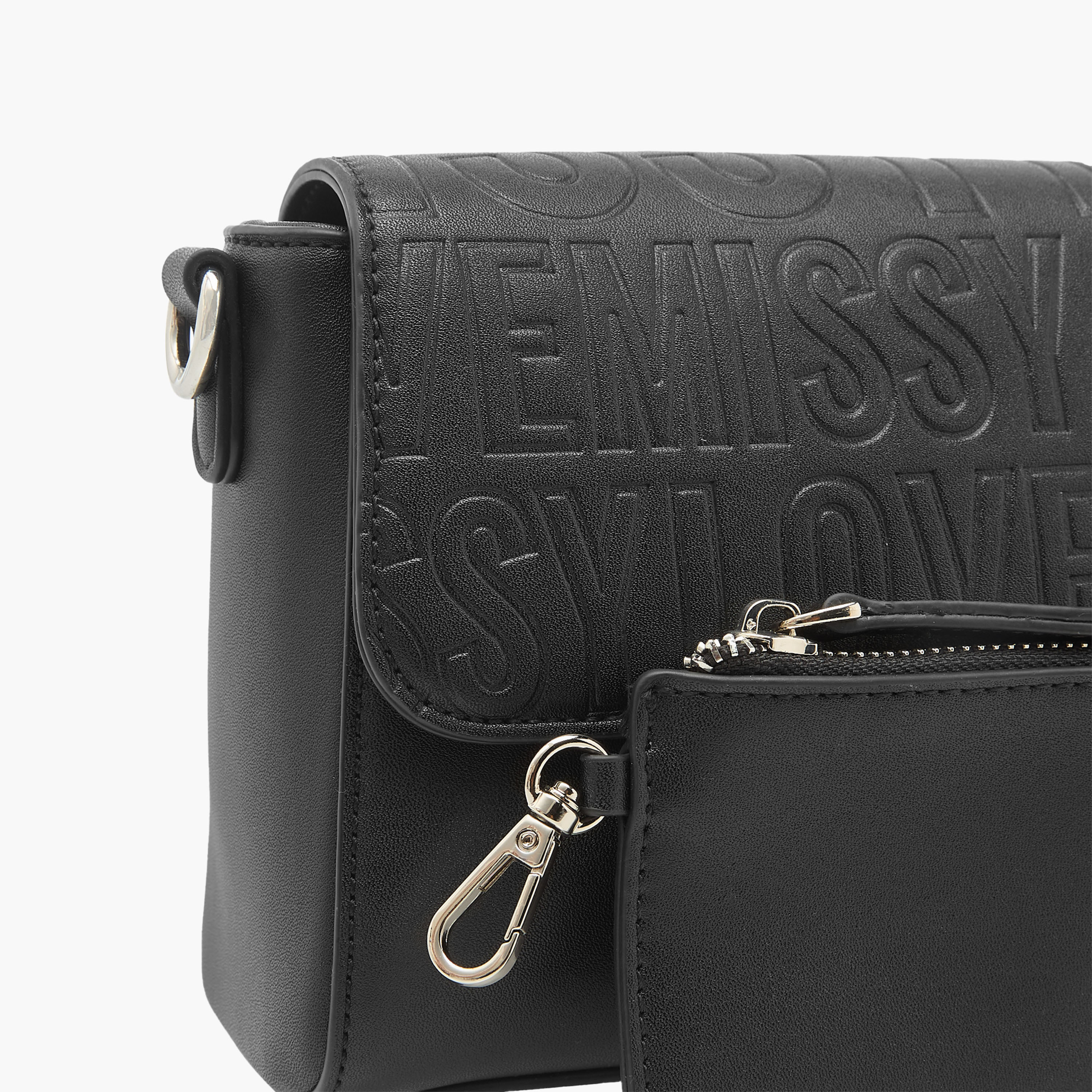 Missy Logo Embossed Crossbody Bag with Detachable Strap and Pouch-women-bagsandwallets-handbags-image-6