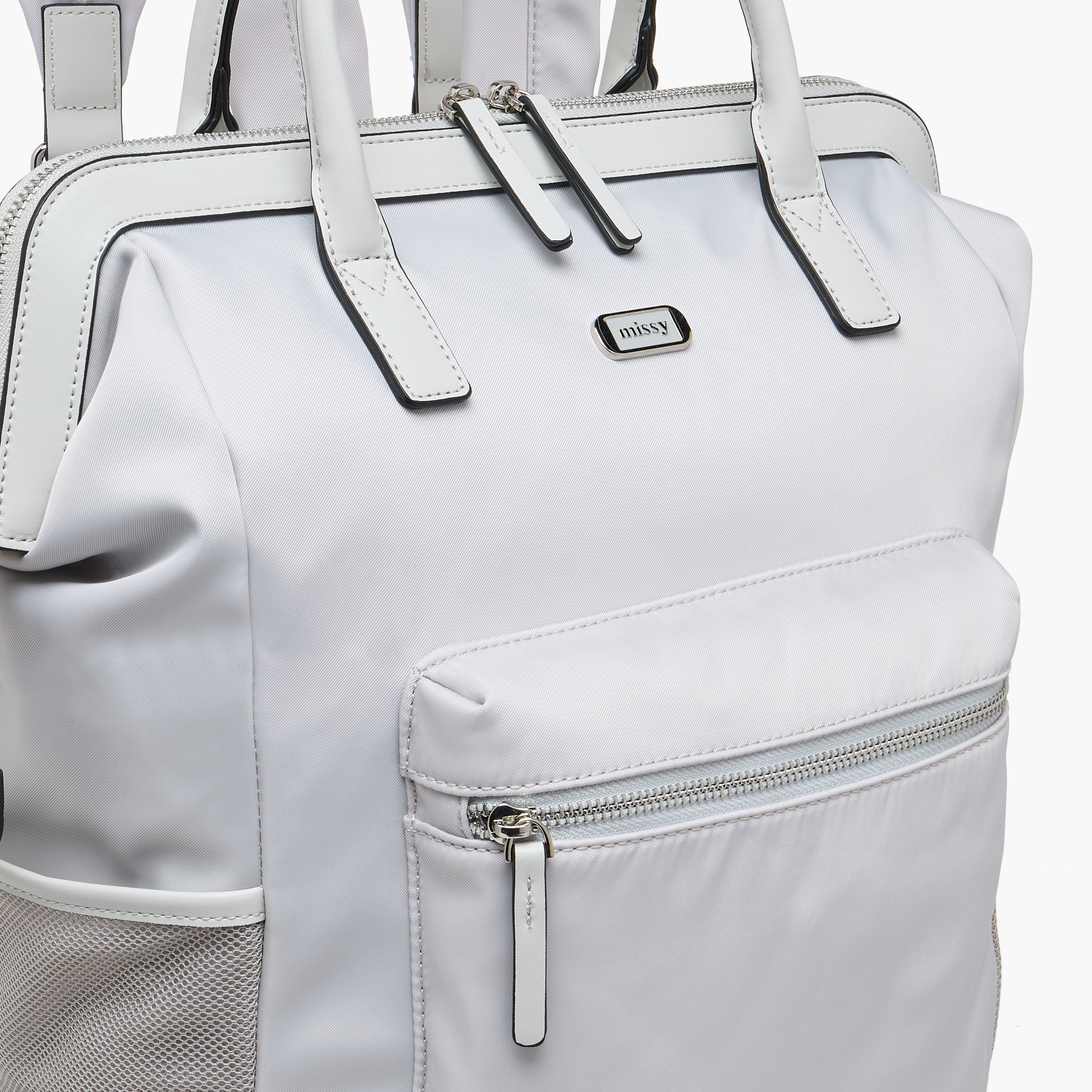Missy Solid Backpack with Adjustable Straps and Zip Closure - 30x10x35 cm-women-bagsandwallets-backpacks-image-5