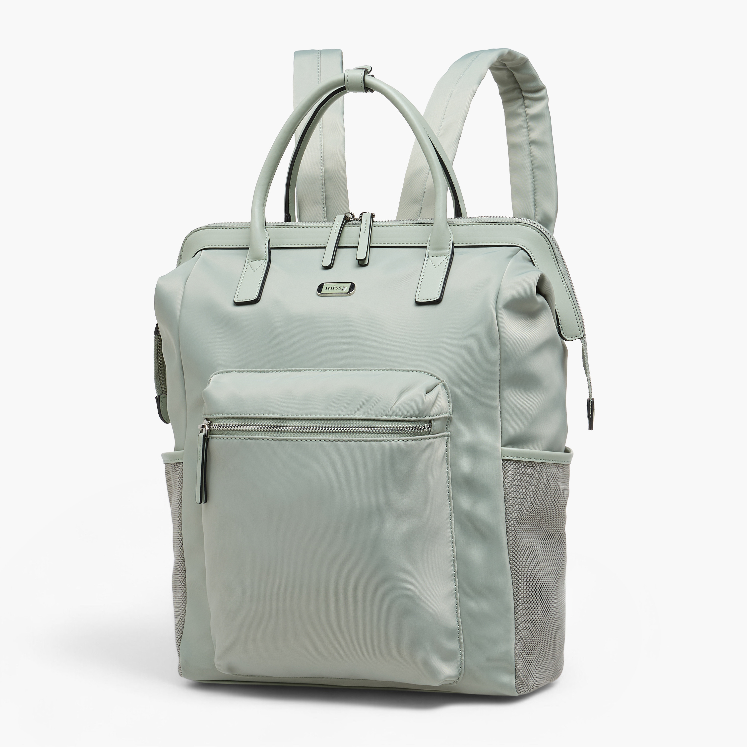 Missy Solid Backpack with Adjustable Straps and Zip Closure - 30x10x35 cm-women-bagsandwallets-backpacks-image-2