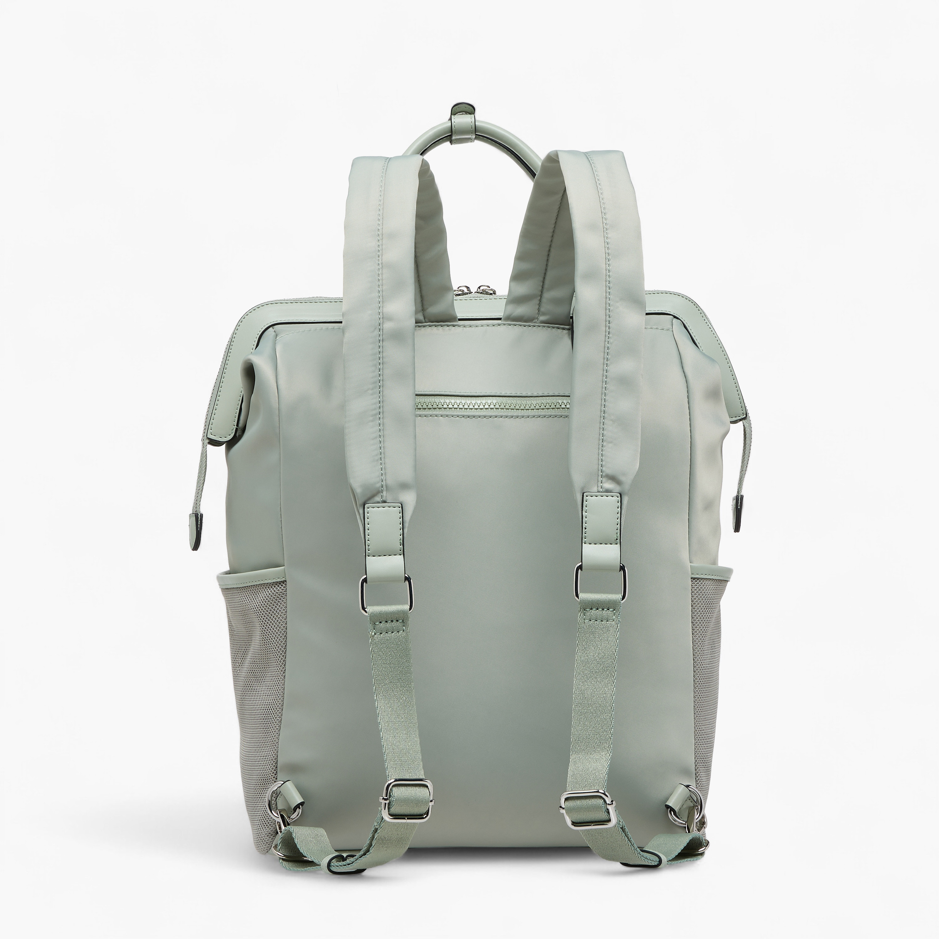 Missy Solid Backpack with Adjustable Straps and Zip Closure - 30x10x35 cm-women-bagsandwallets-backpacks-image-3