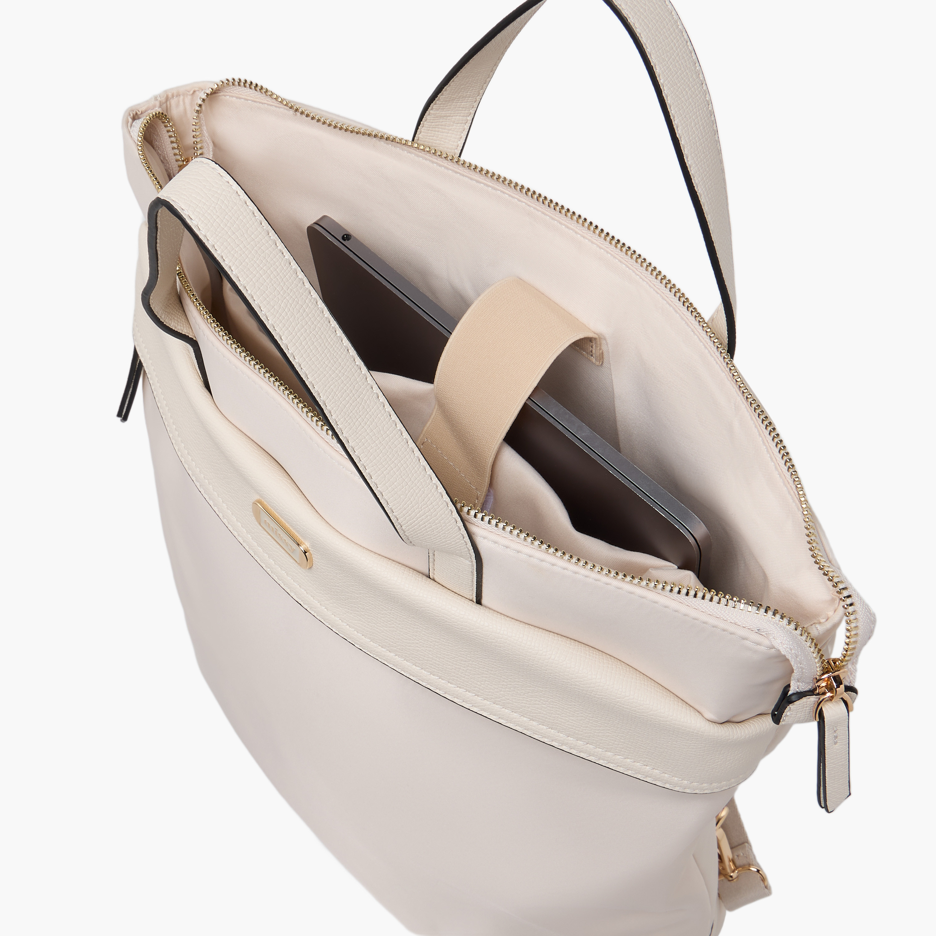 شنطة ظهر سادة بأحزمة قابلة للتعديل وسحاب إغلاق من ميسي -  32x13x34 سم-women-bagsandwallets-backpacks-image-8